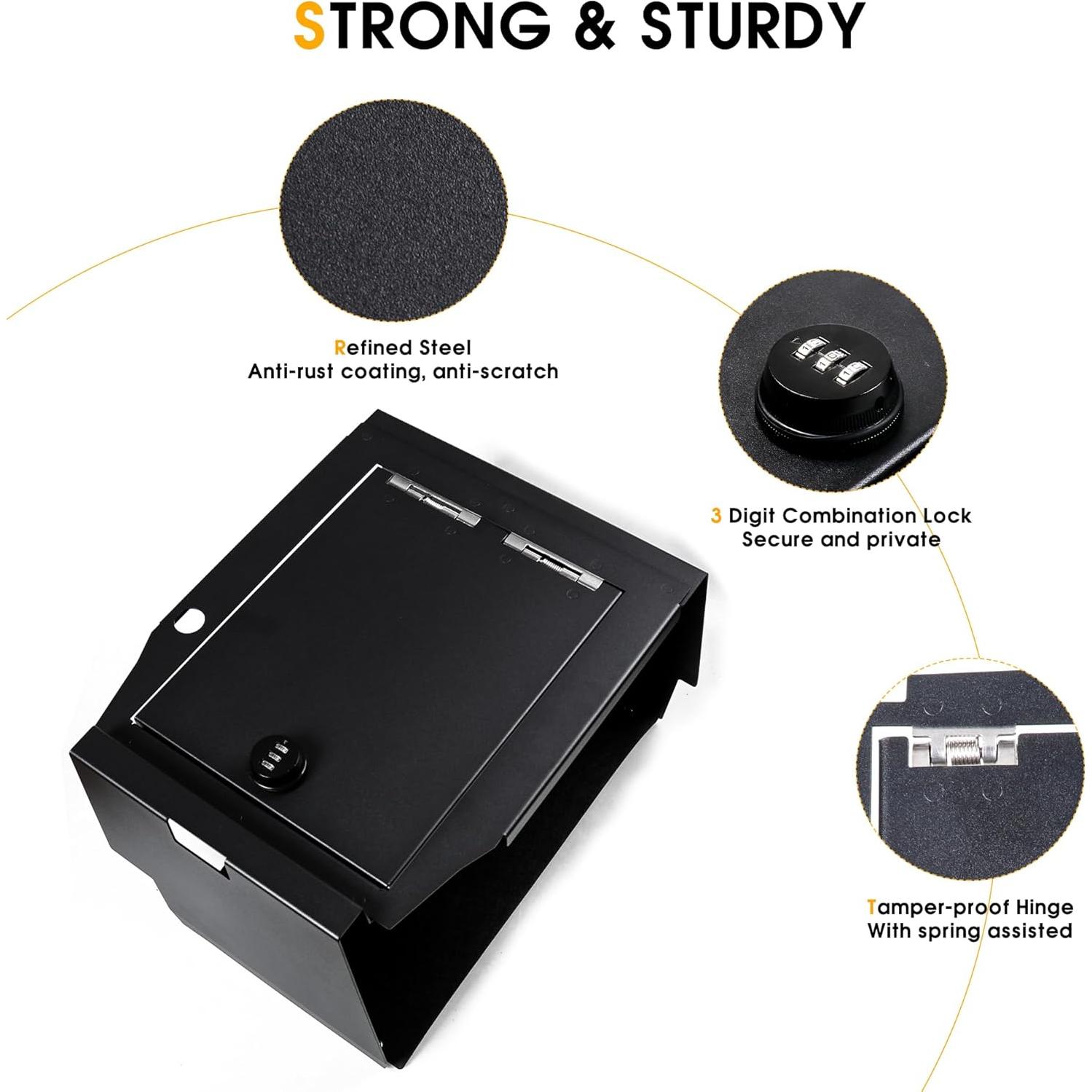 Caja de Seguridad BESTAOO para Consola Central Ford F150 2021-2024