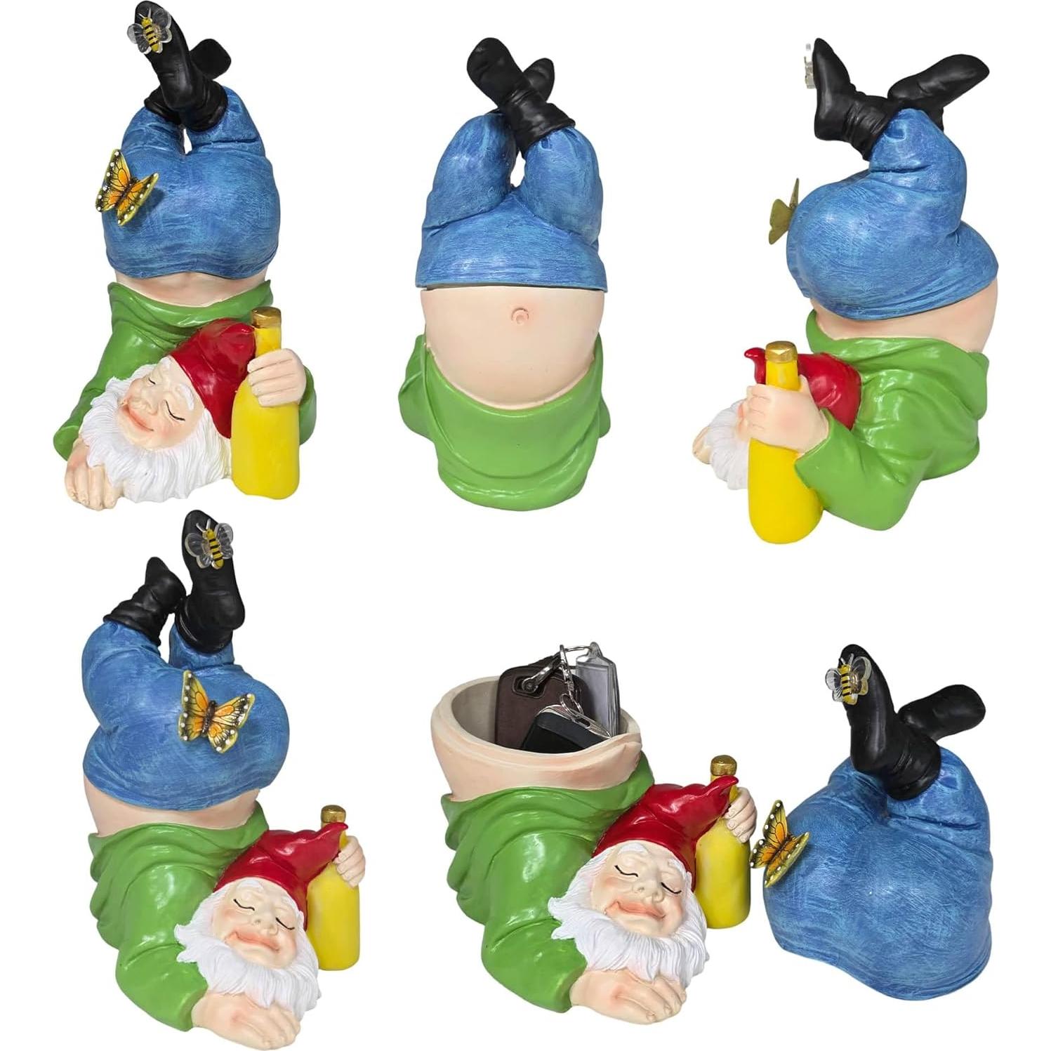 Esconde Llave de Jardín Melnixia Gnome Patriótico Resina