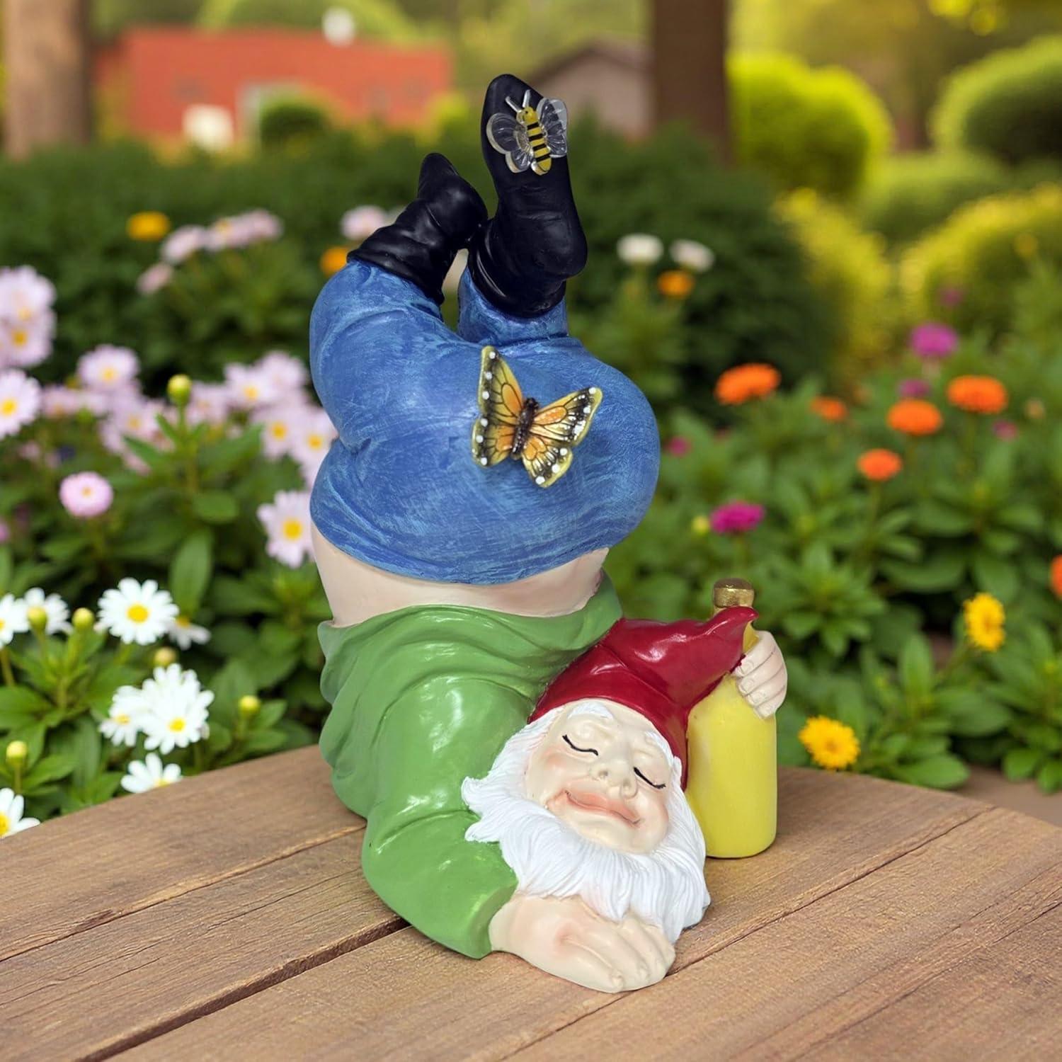 Esconde Llave de Jardín Melnixia Gnome Patriótico Resina