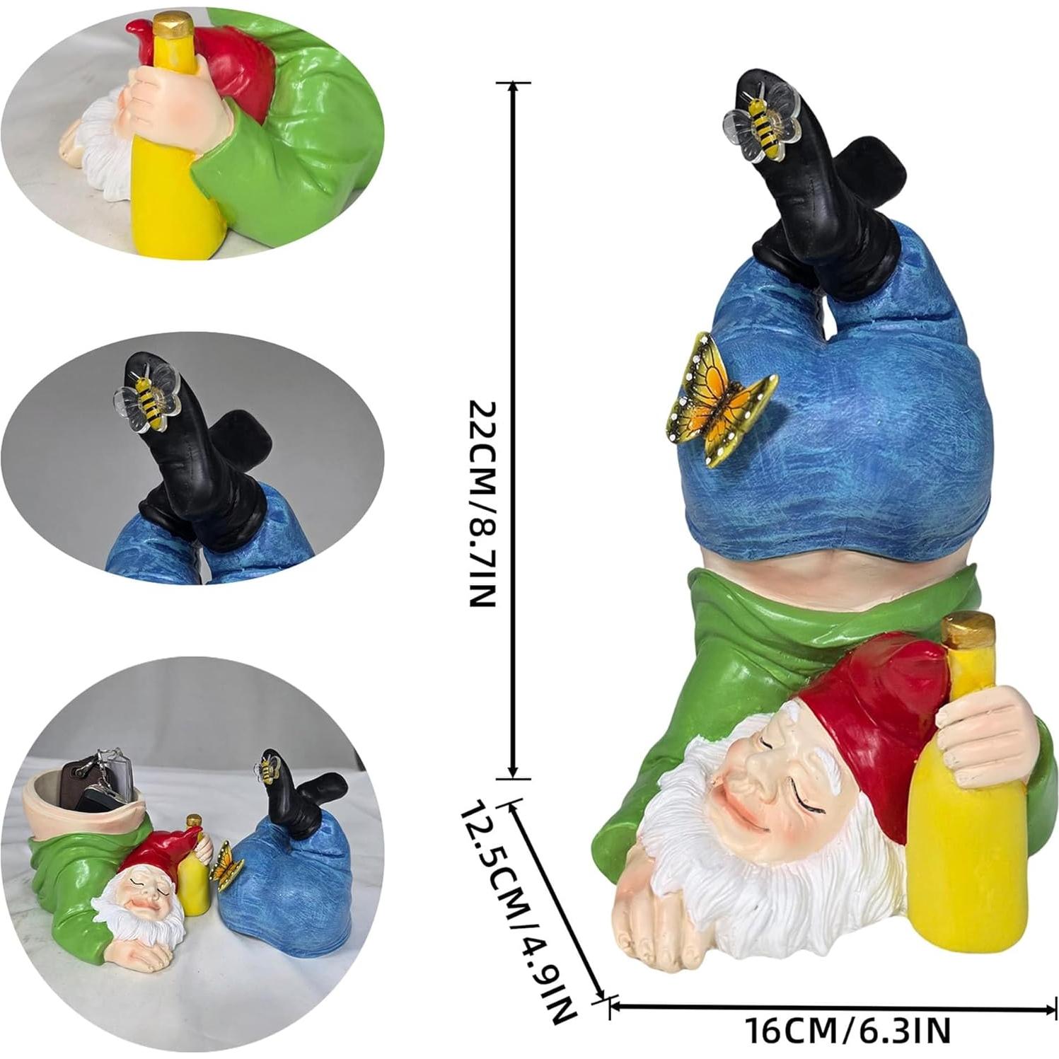 Esconde Llave de Jardín Melnixia Gnome Patriótico Resina