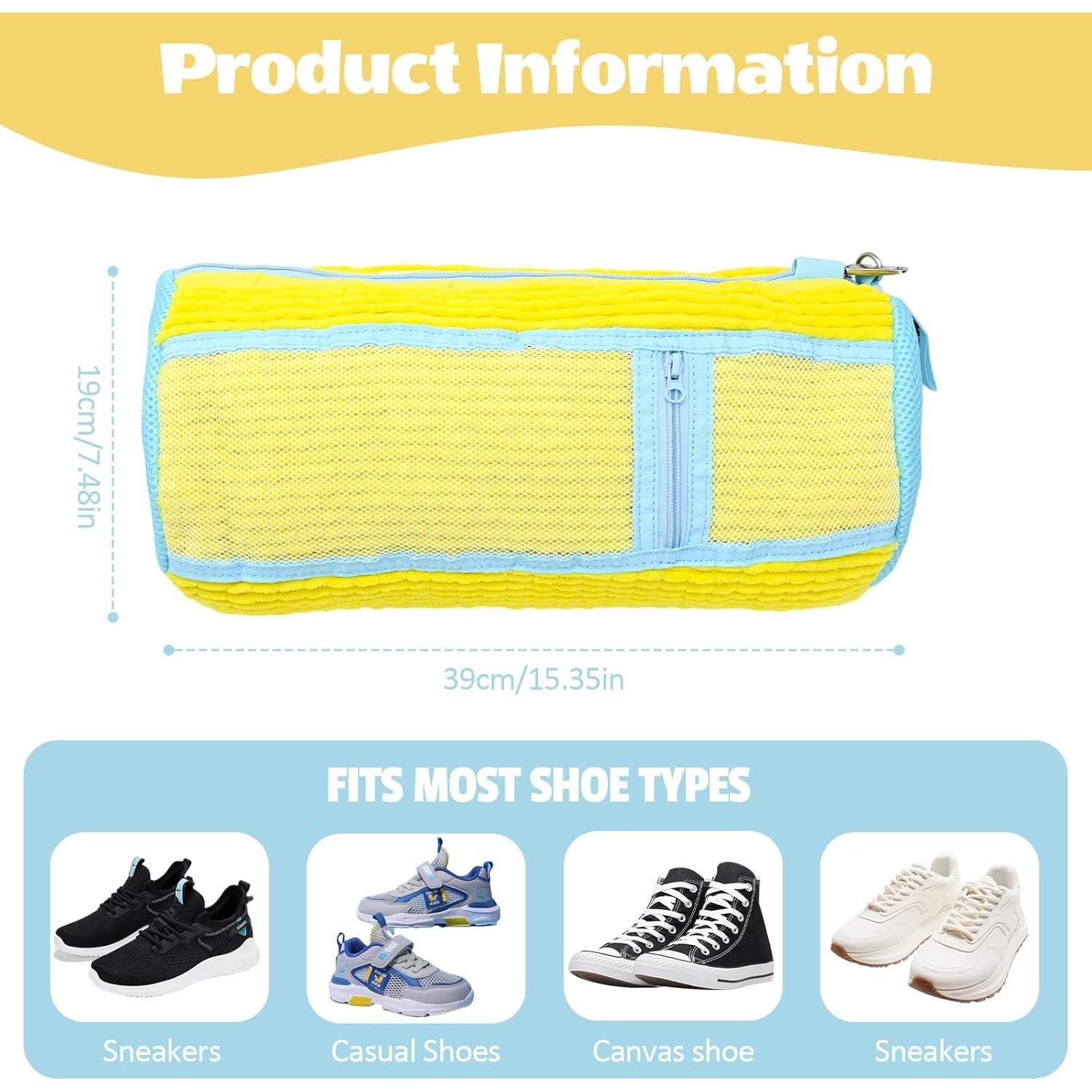 Bolsa de Lavado de Zapatos FNKJGS Amarilla 2 Pcs Reutilizable