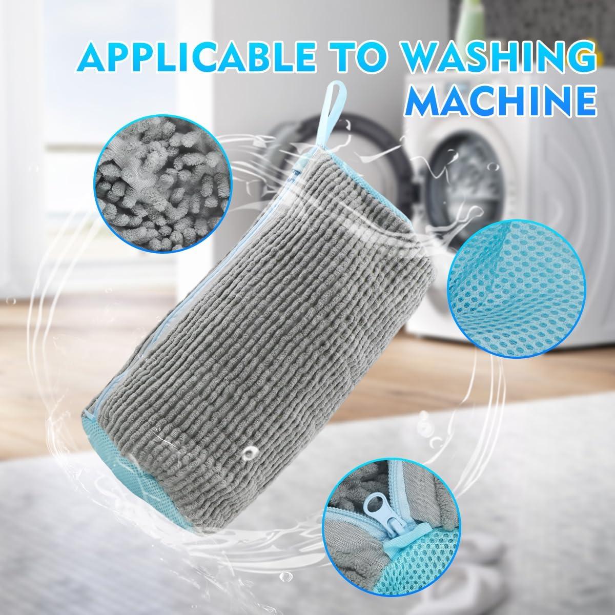 Bolsa de Lavado de Zapatos Reutilizable Genérico 39x19 cm 2 PCS Gris