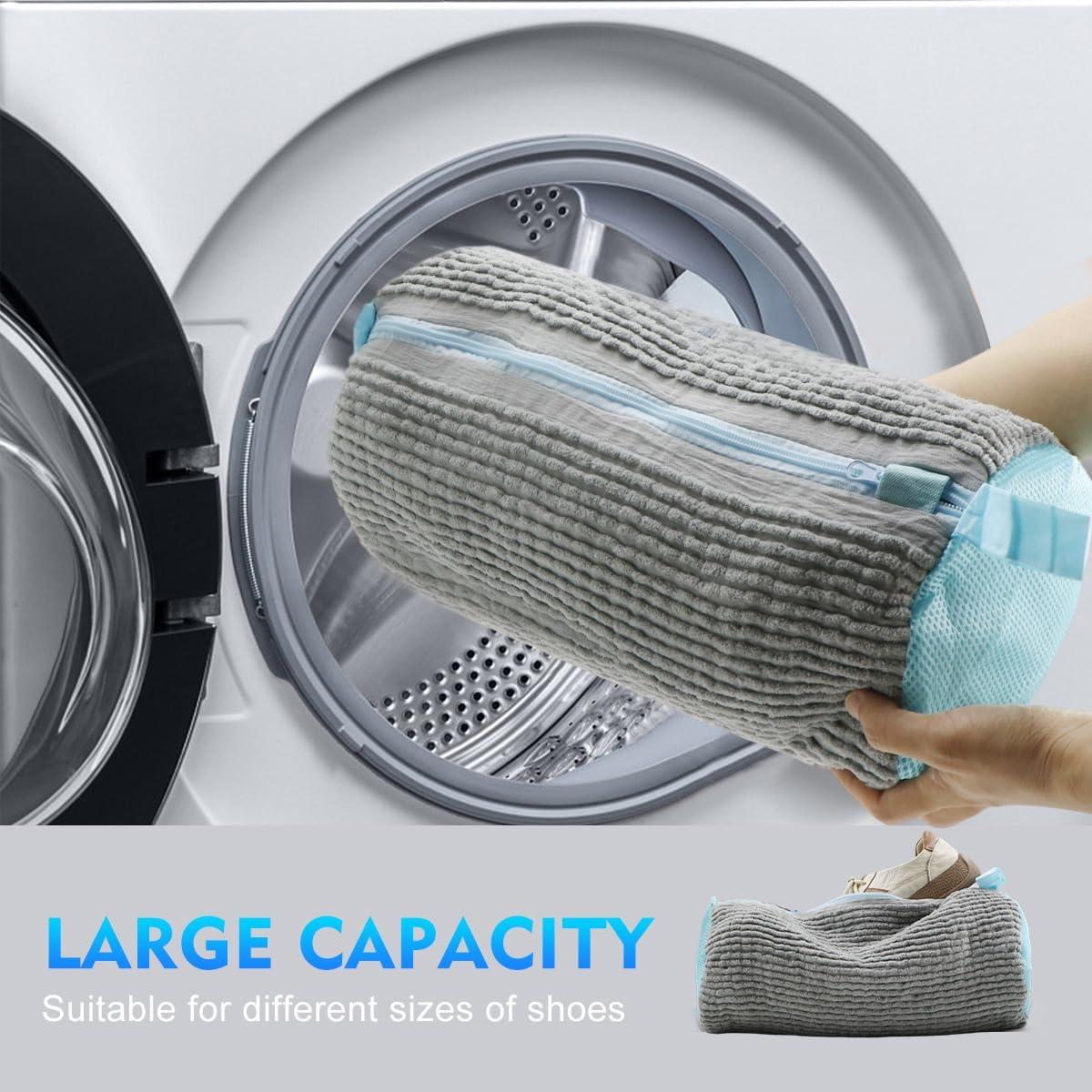 Bolsa de Lavado de Zapatos Reutilizable Genérico 39x19 cm 2 PCS Gris