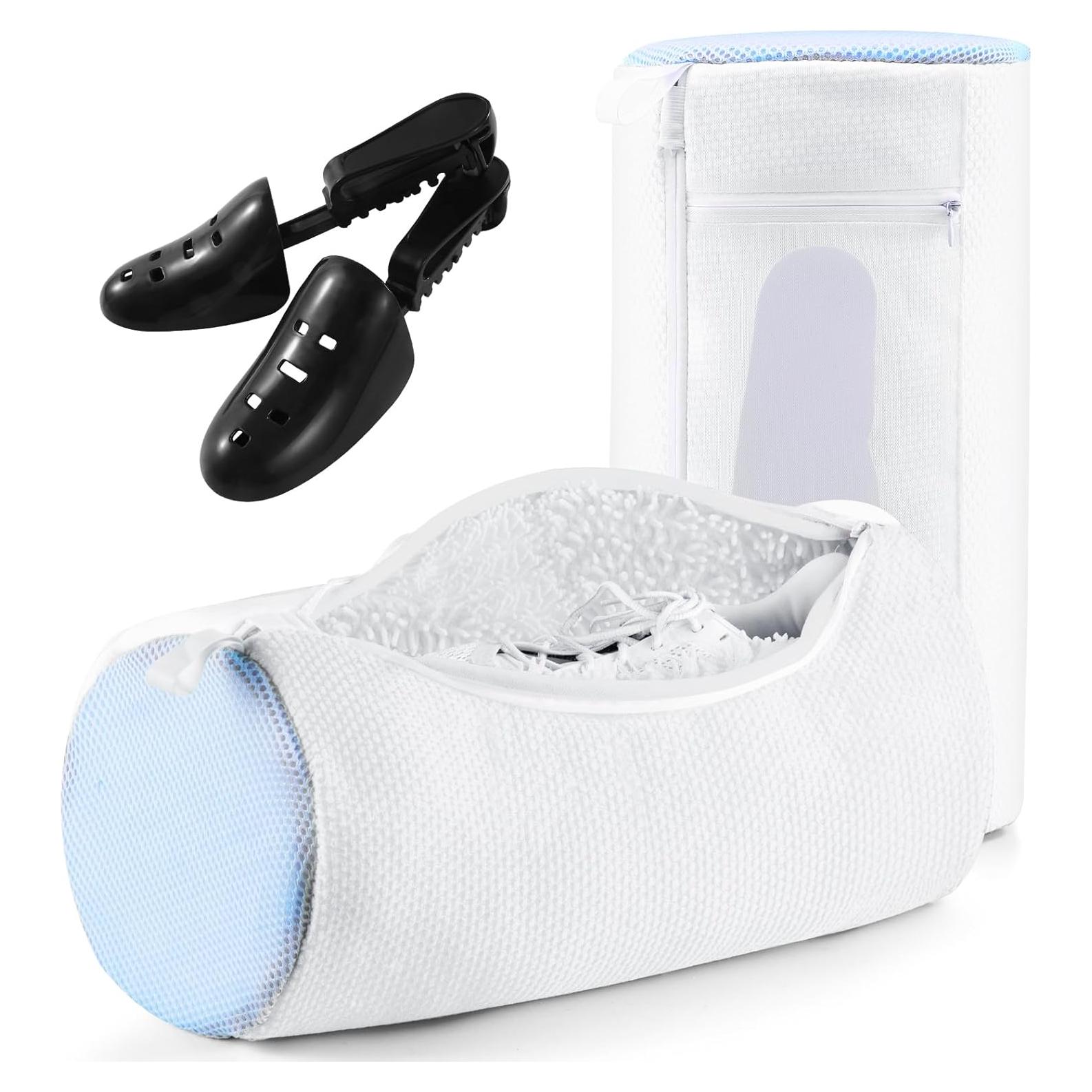 Bolsa de Lavado de Zapatos Teletrogy 2 Pcs Blanca Antideformación
