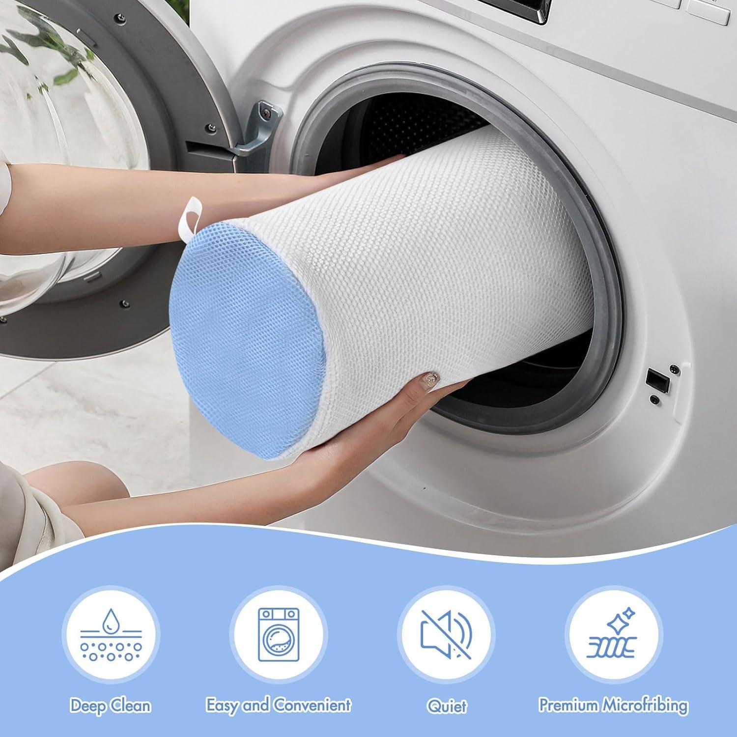 Bolsa de Lavado de Zapatos Teletrogy 2 Pcs Blanca Antideformación