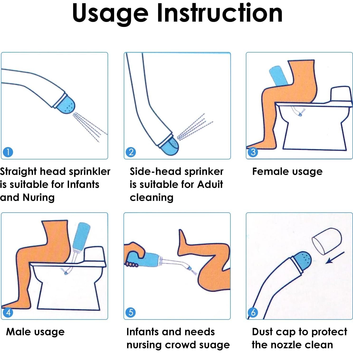 Bidet de Viaje Portátil RUFCRIL 500ml Azul - Cuidado Perineal