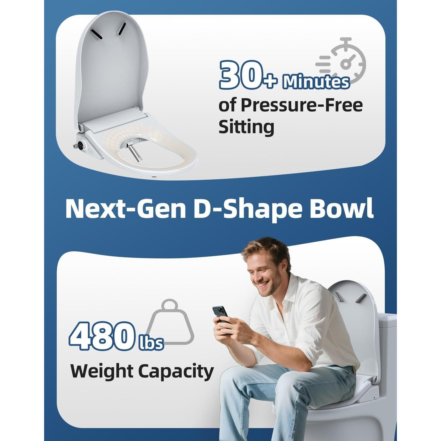 Asiento de Inodoro Bidet Eléctrico SmartWhale Cleanslet-2