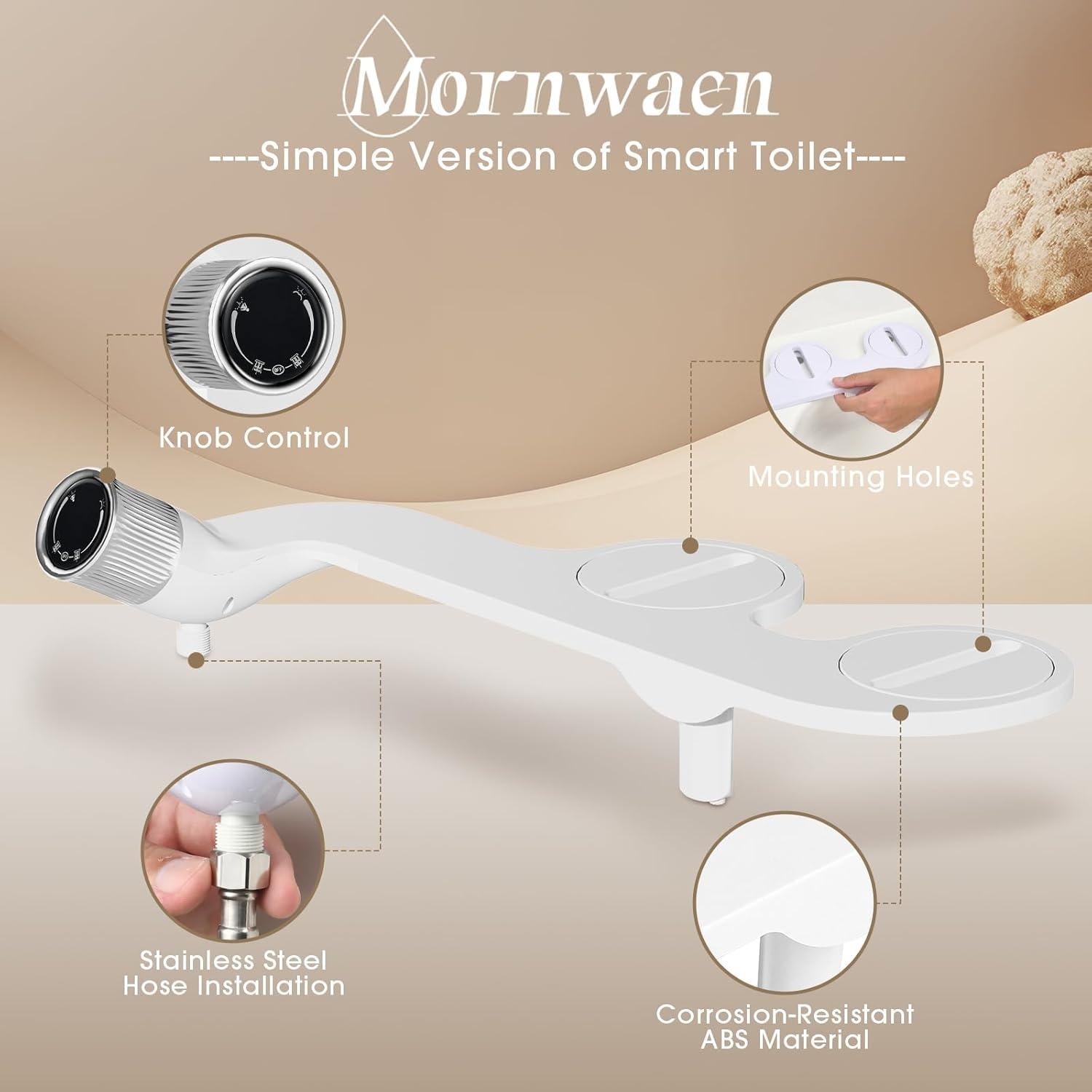 Accesorio de Bidet Mornwaen JSQ-506 Doble Boquilla Ajustable