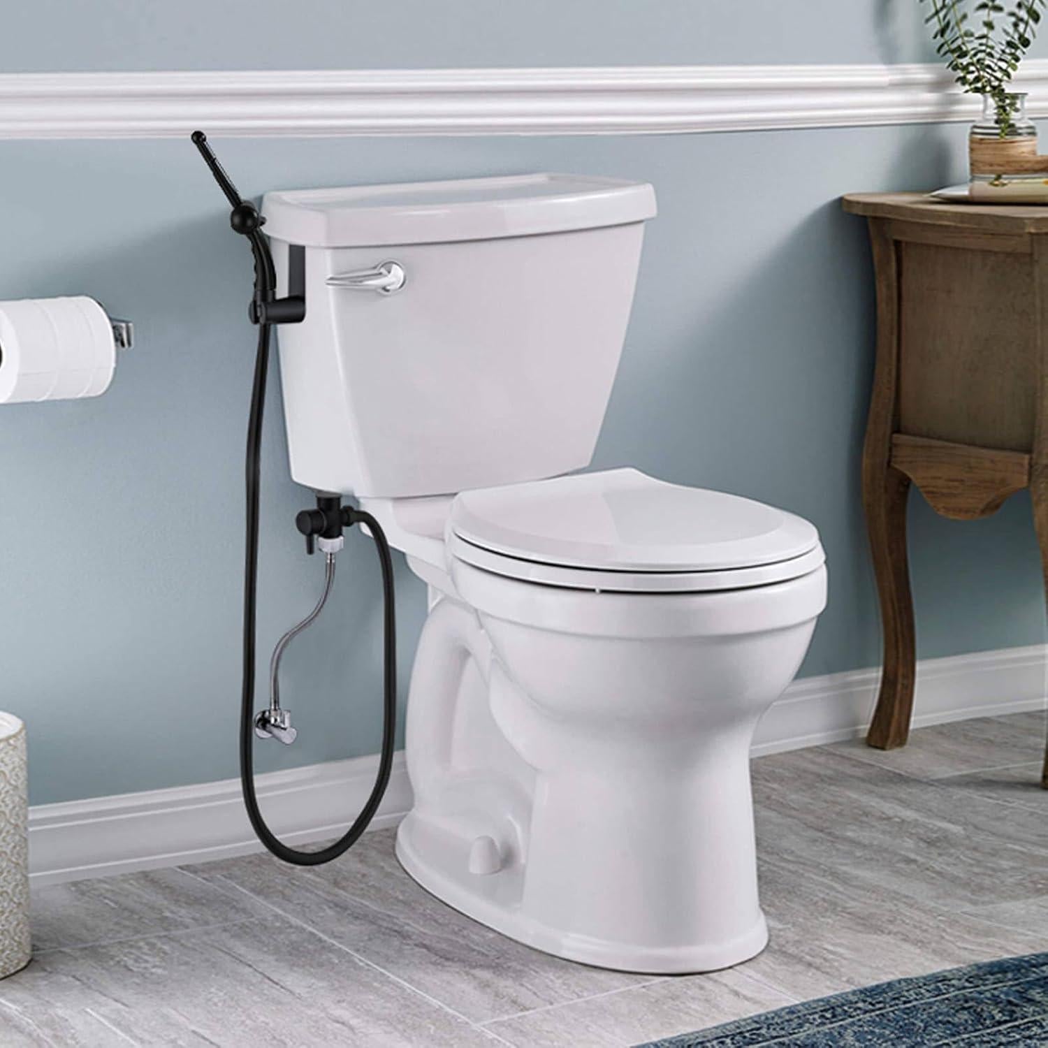 Pulverizador de Bidet BARROCK Ergonómico Negro Mate 119.38 cm