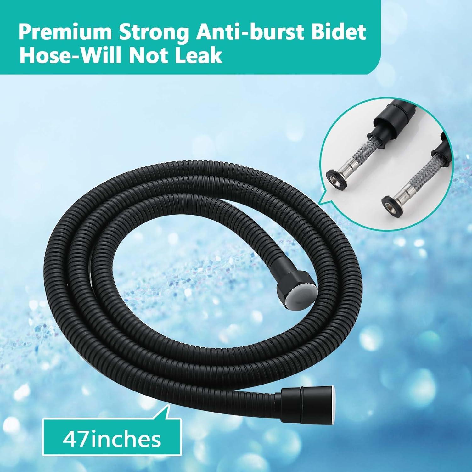 Pulverizador de Bidet BARROCK Ergonómico Negro Mate 119.38 cm