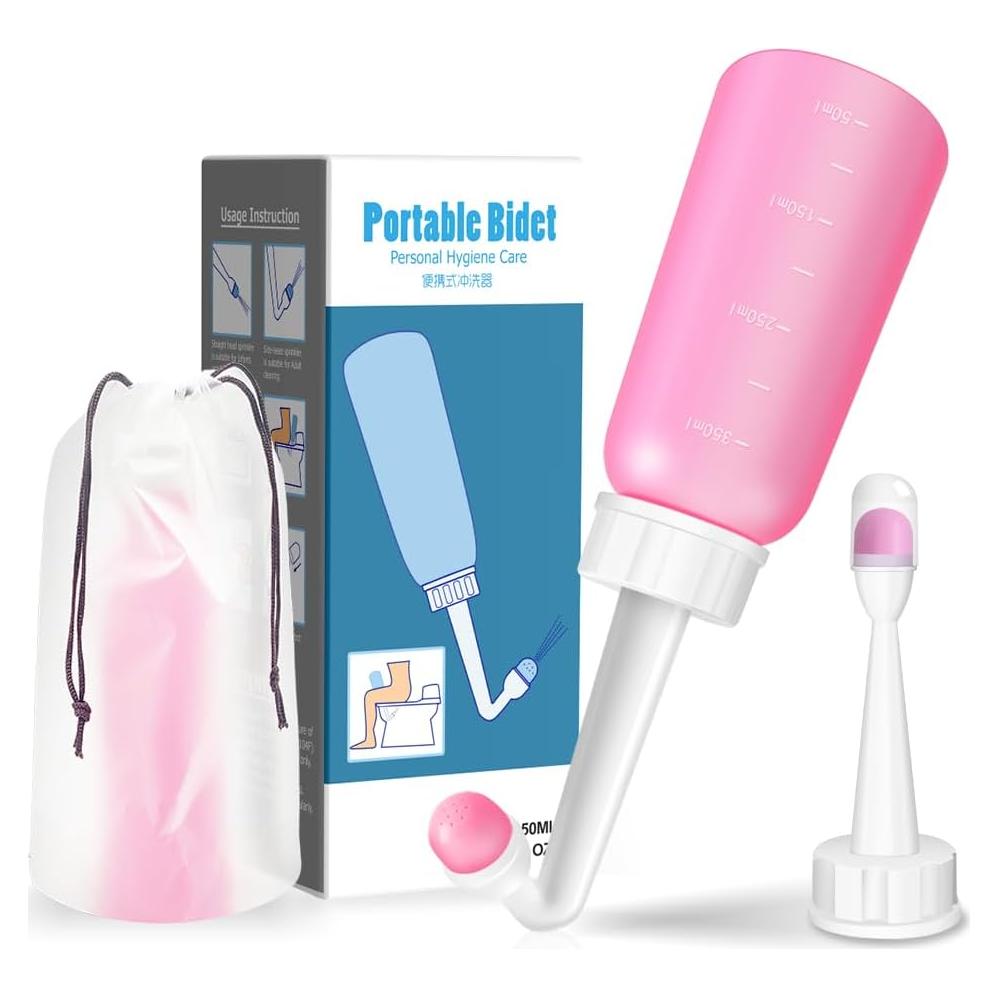 Botella Bidet Portátil MeisiKeli 350ml Rosa - Cuidado Postparto