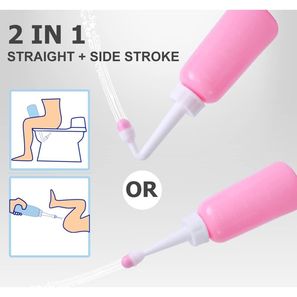 Botella Bidet Portátil MeisiKeli 350ml Rosa - Cuidado Postparto