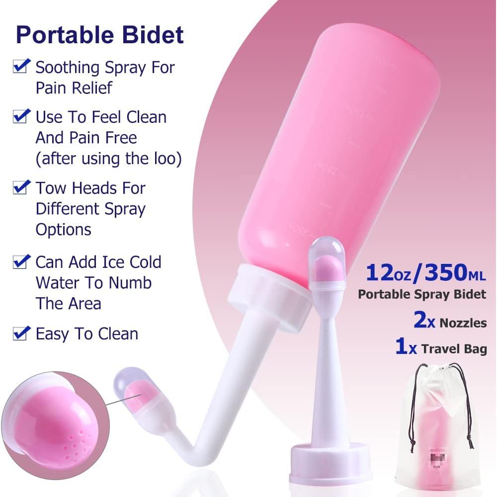 Botella Bidet Portátil MeisiKeli 350ml Rosa - Cuidado Postparto