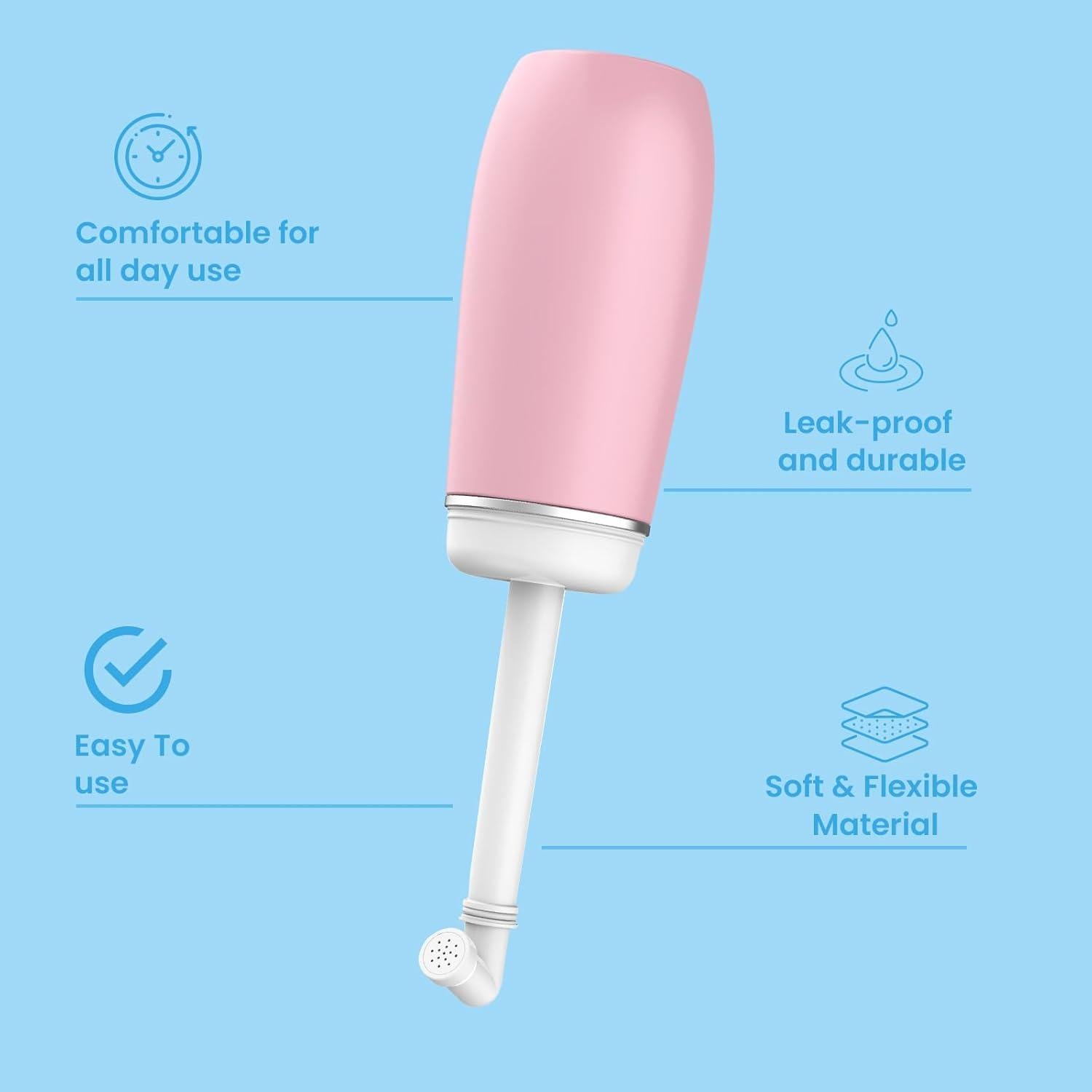 Bidet Portátil de Viaje The Iqbal Things 400ml Rosa