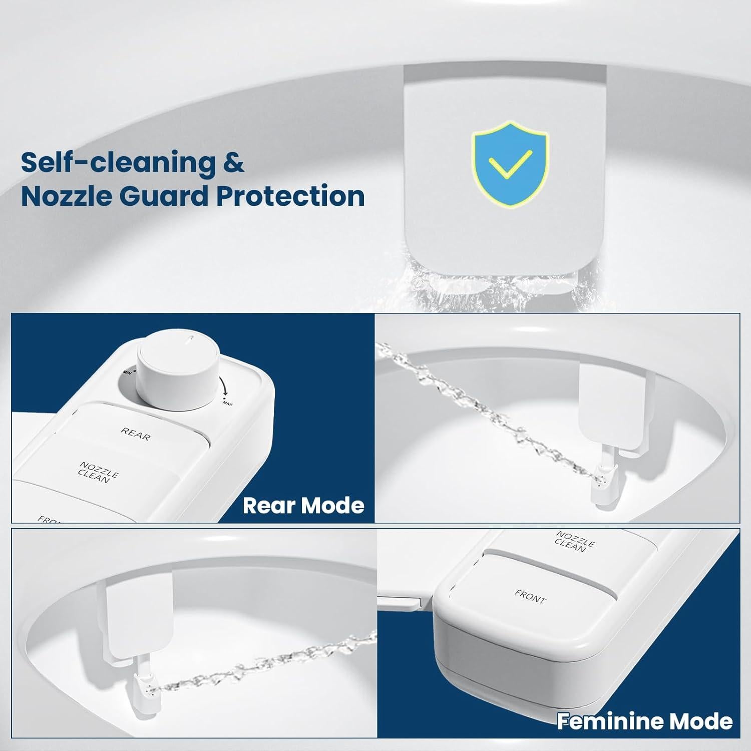 Bidet Clirass Ultra Delgado con Doble Boquilla Autolimpiante