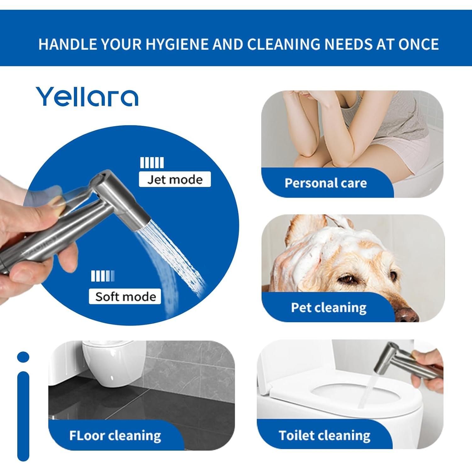Rociador de Bidet de Mano Yellara - Acero Inoxidable, 1.22m