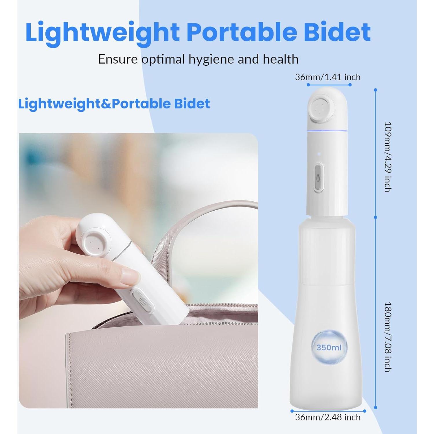 Bidet Portátil Eléctrico HYSHLC 350ML Recargable 2 Modos