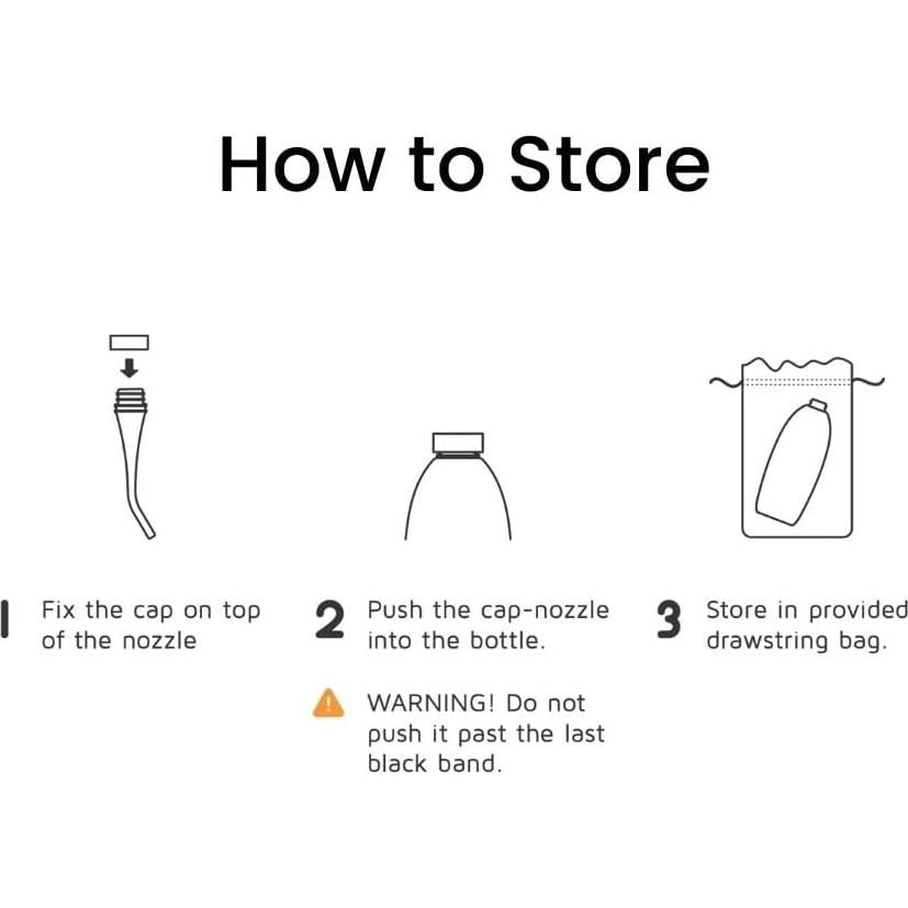 Bidet Universal Portátil Bidoo Gris 250ml con Tapa y Bolsa