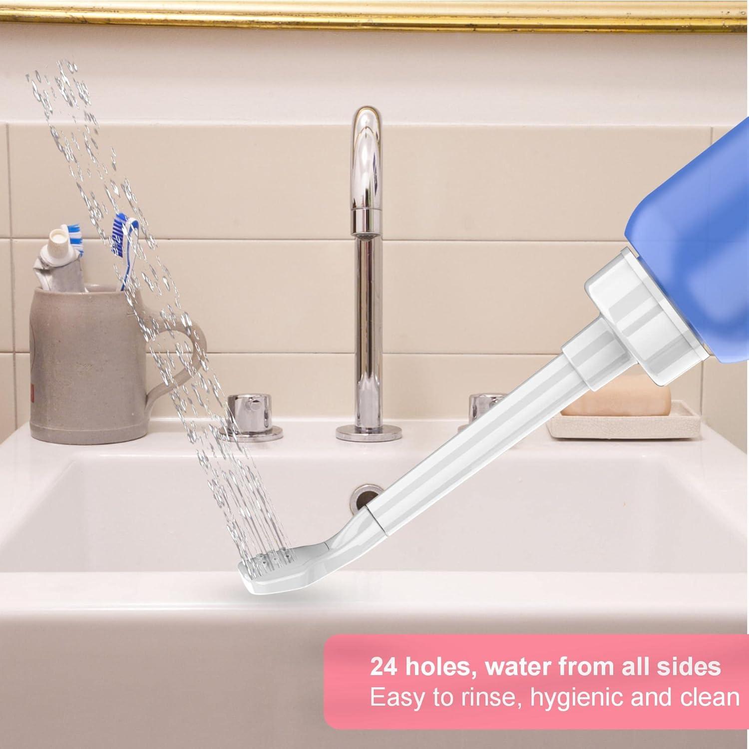 Bidet Portátil 2PCS TONELIFE 500ml Azul y Rosa con Boquillas