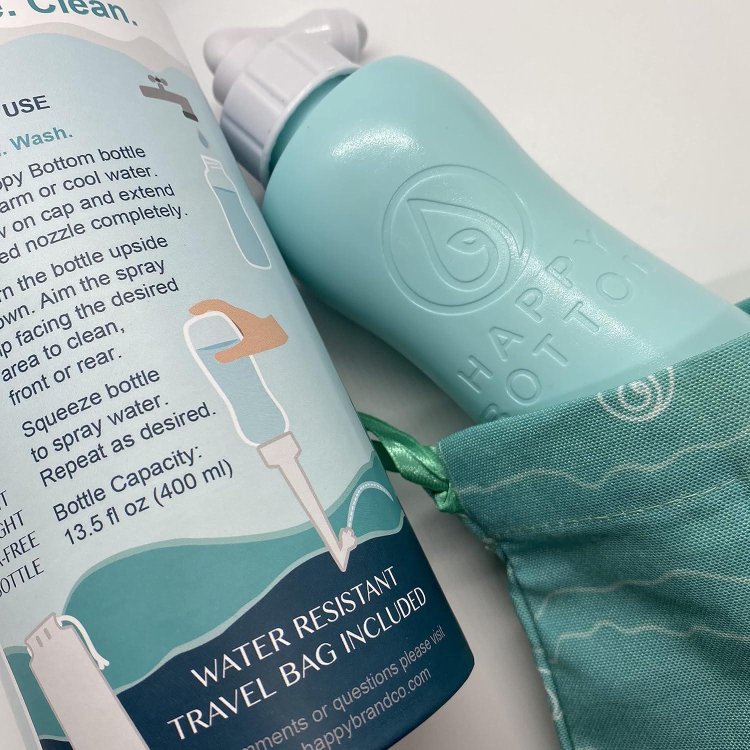 Bidet Portátil Happy Bottom Turquesa | 400 ml | A Prueba de Fugas