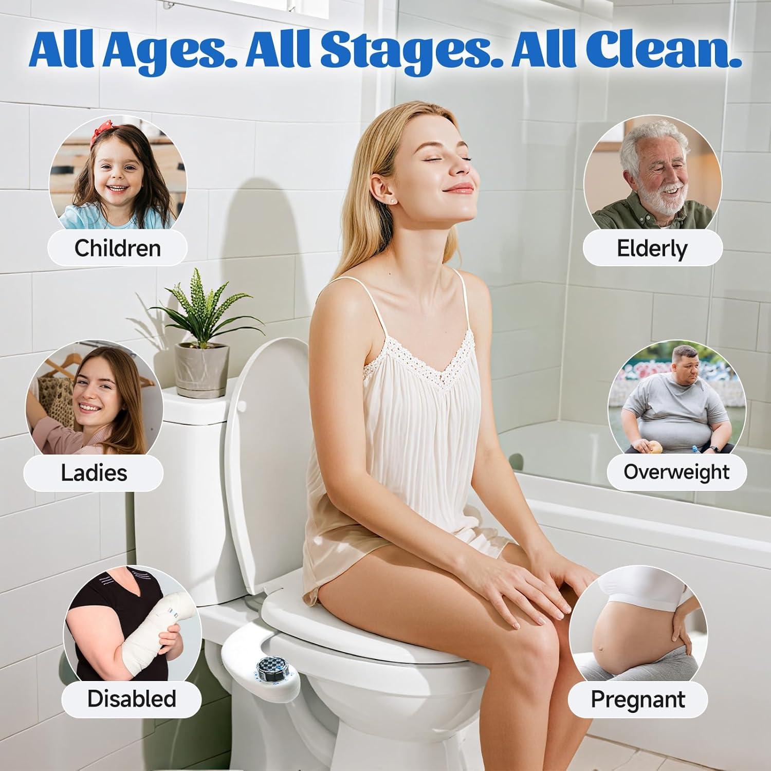 Accesorio de Bidet RENOOK ZJQ-Z con Doble Boquilla y Agua Fría