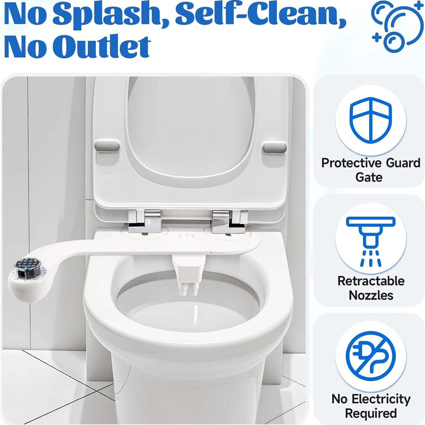 Accesorio de Bidet RENOOK ZJQ-Z con Doble Boquilla y Agua Fría