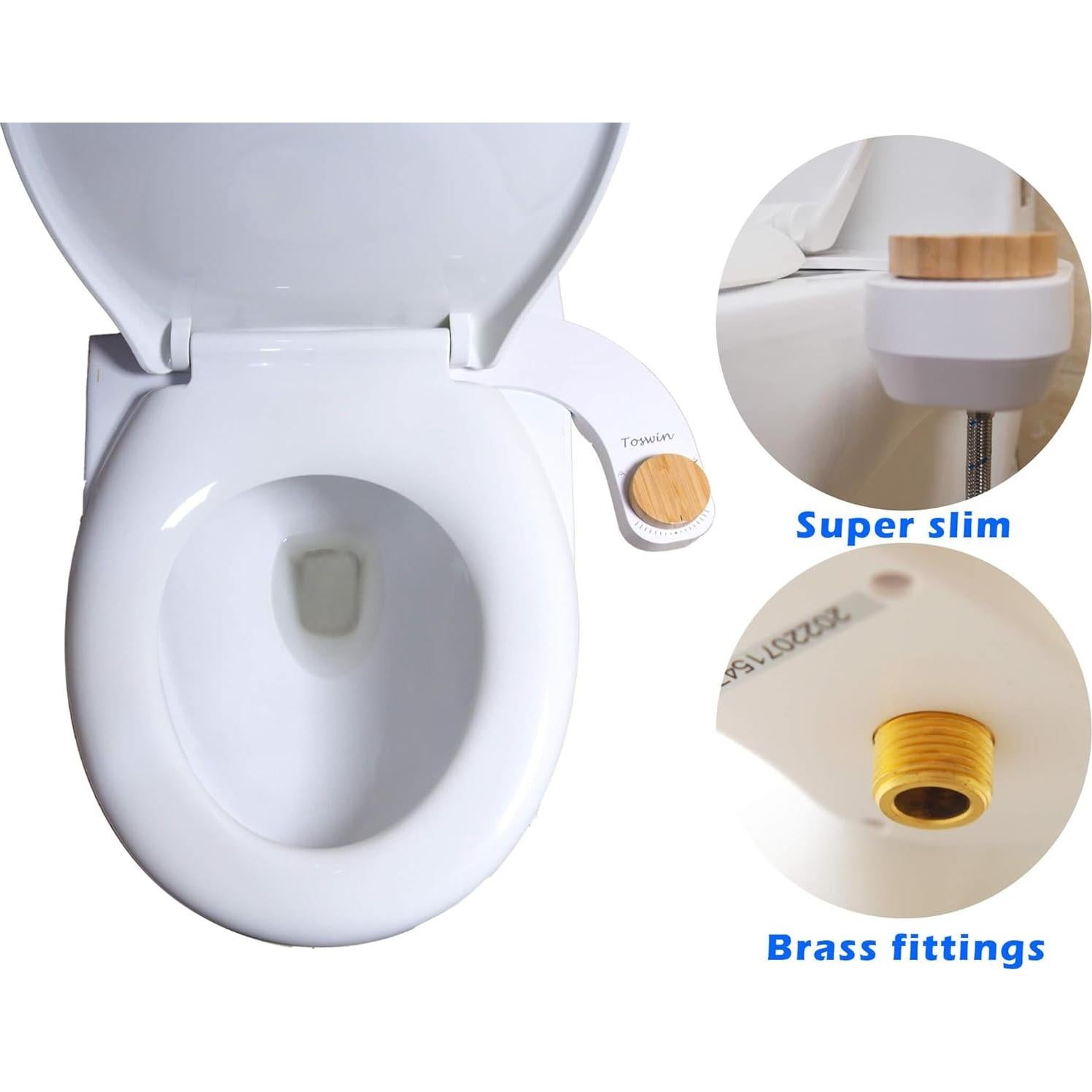 Bidet para zurdos Toswin con boquillas duales y presión ajustable