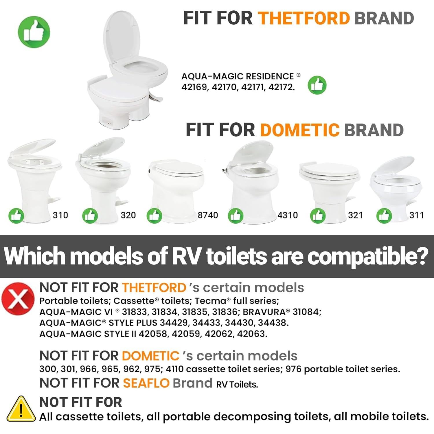 Bidet para Inodoro de RV Terapaton Cromo, Doble Boquilla, No Eléctrico