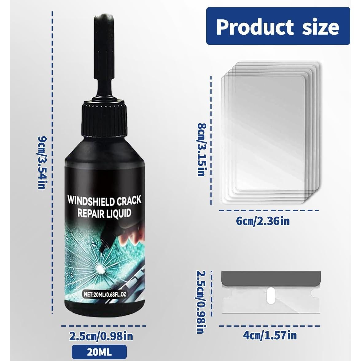 Kit de Reparación de Grietas en Parabrisas MILEBAS 40.8g