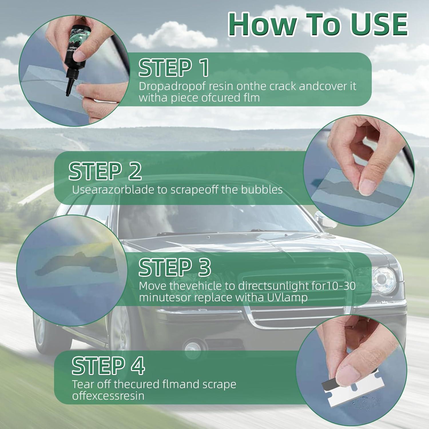 Kit de Reparación de Grietas en Parabrisas Genérico 2PCS