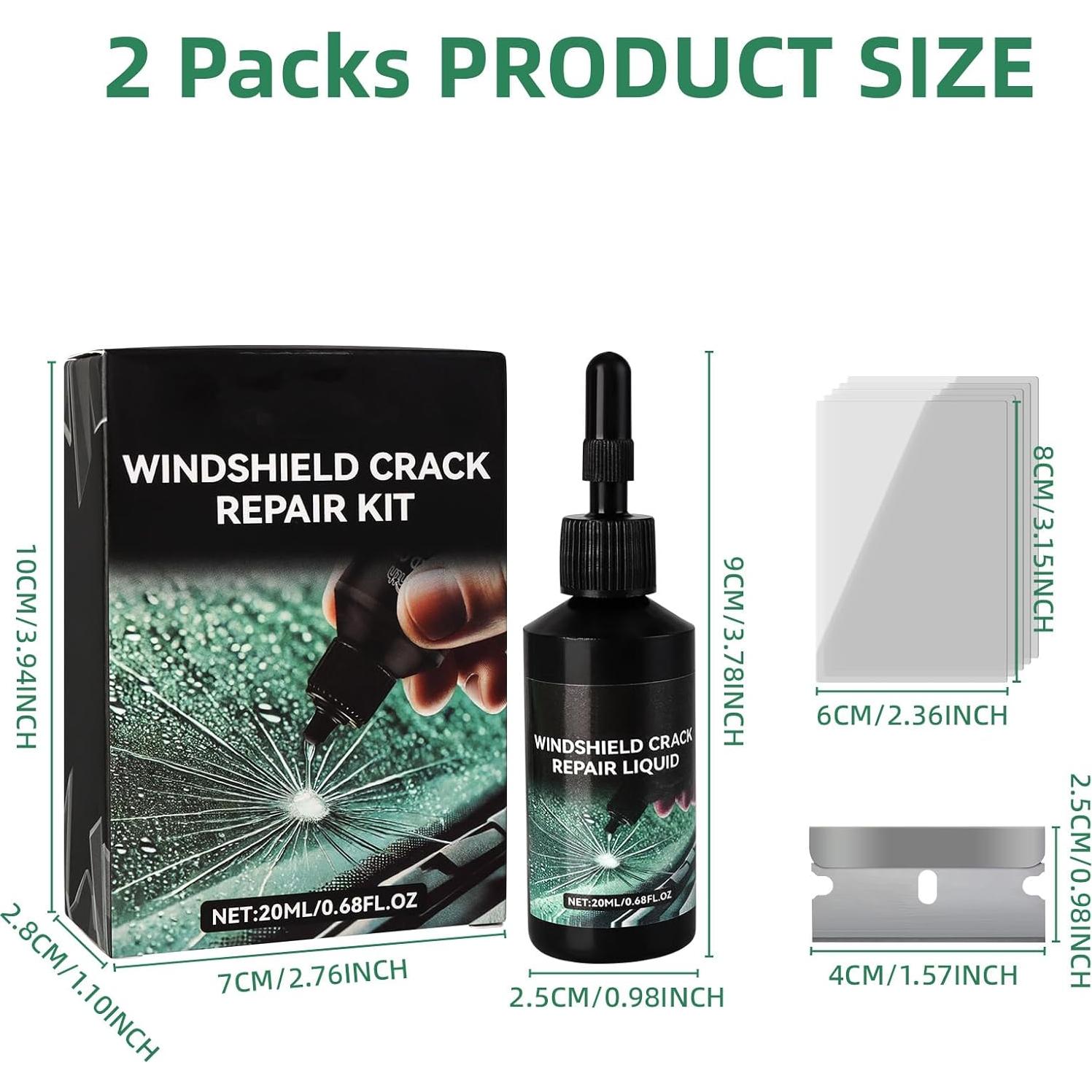 Kit de Reparación de Grietas en Parabrisas Genérico 2PCS