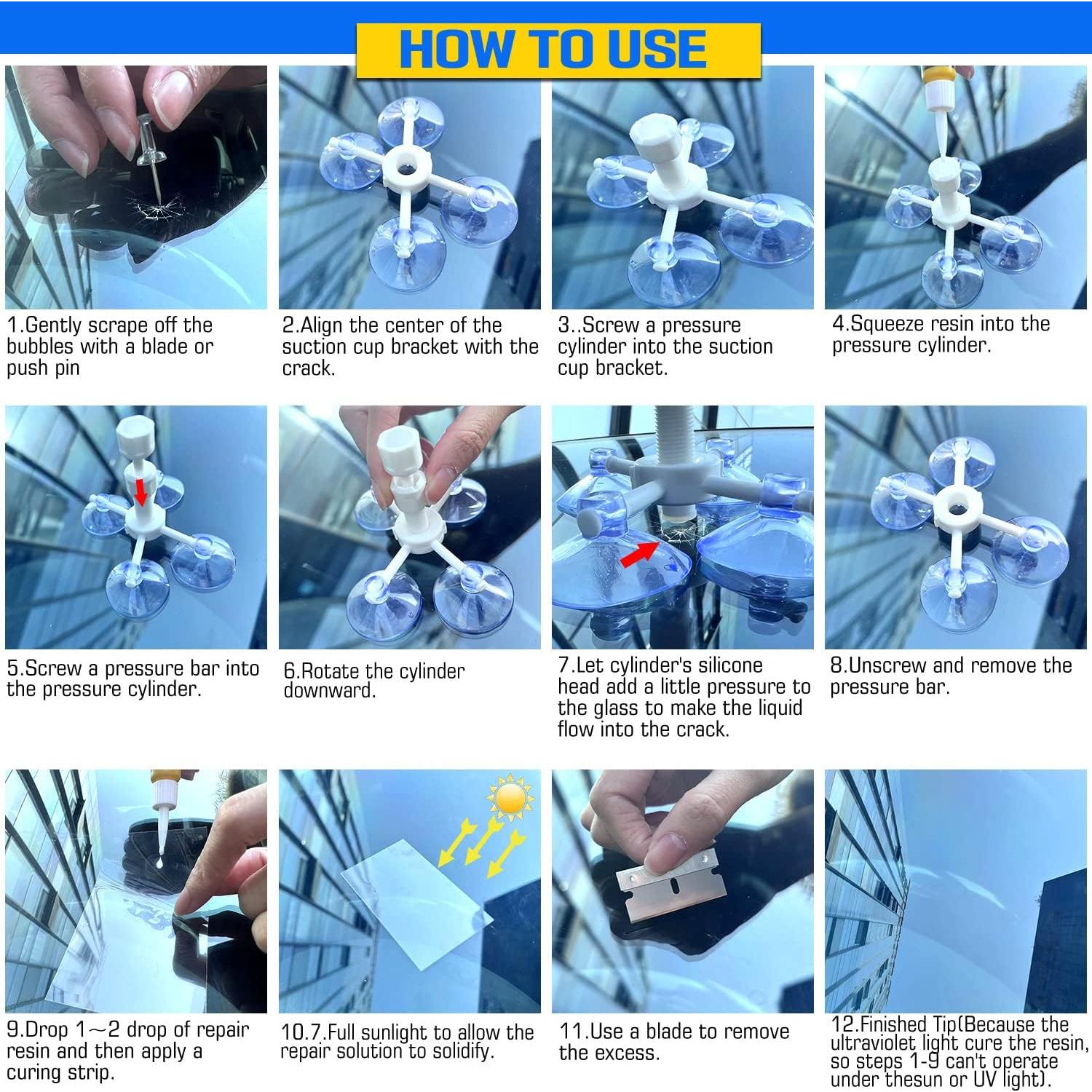 Kit de Reparación de Parabrisas Zupooko 1127 - 4 Piezas