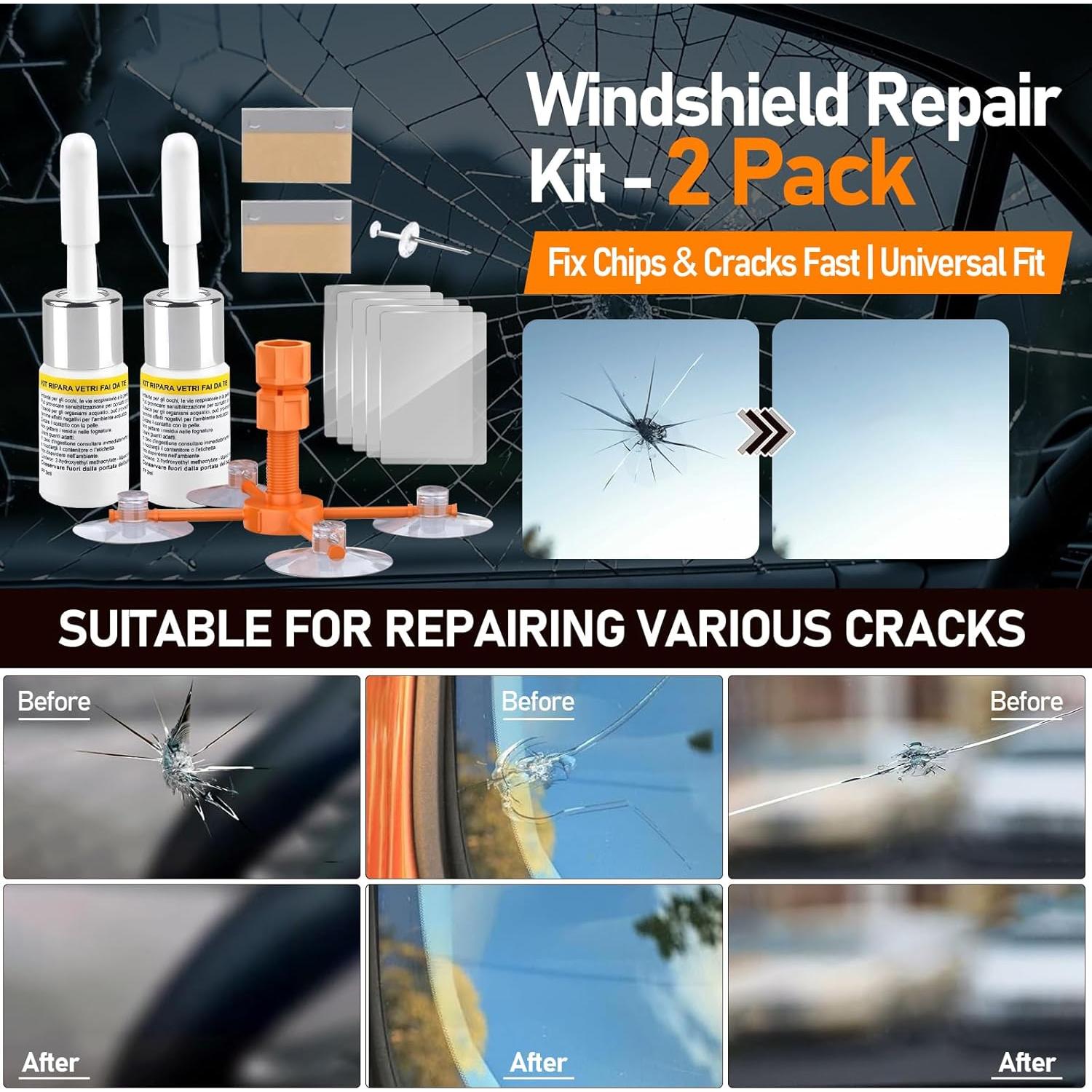 Kit de Reparación de Parabrisas BUFFZIT - 2 Botellas de Resina