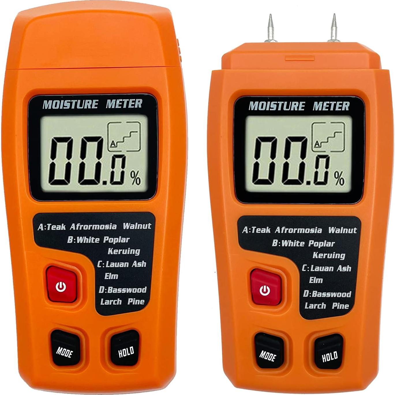 Medidor de Humedad de Madera Digital QYQRQF LCD Naranja