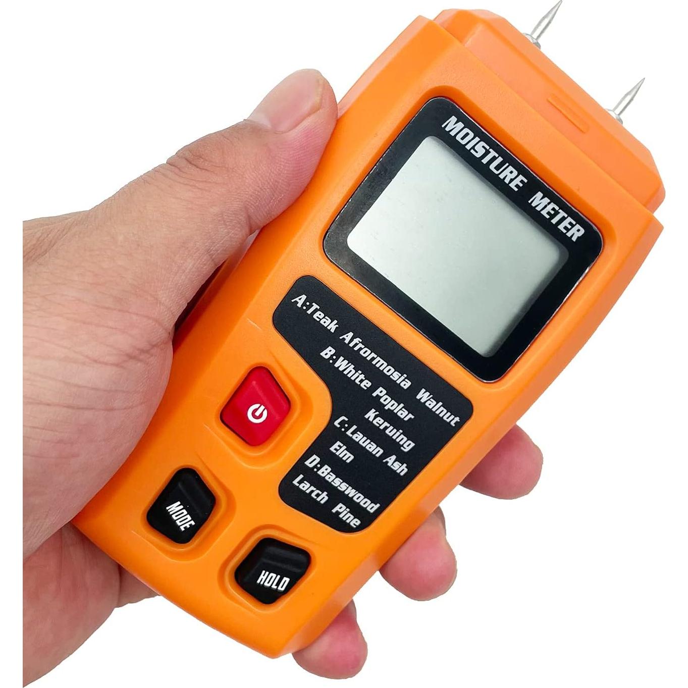 Medidor de Humedad de Madera Digital QYQRQF LCD Naranja