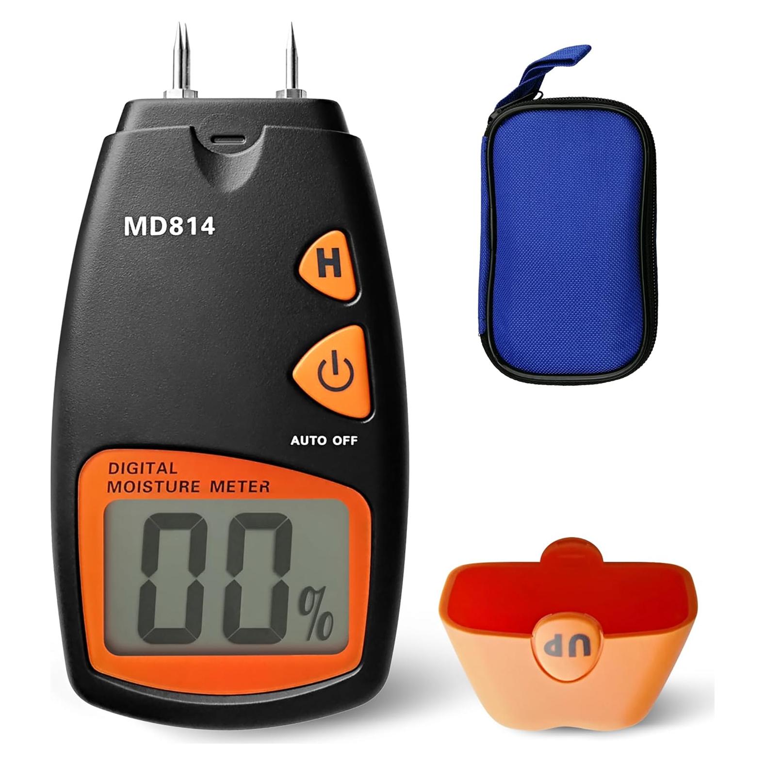 Medidor de Humedad de Madera AMTAST MD814 Digital 5%-40%