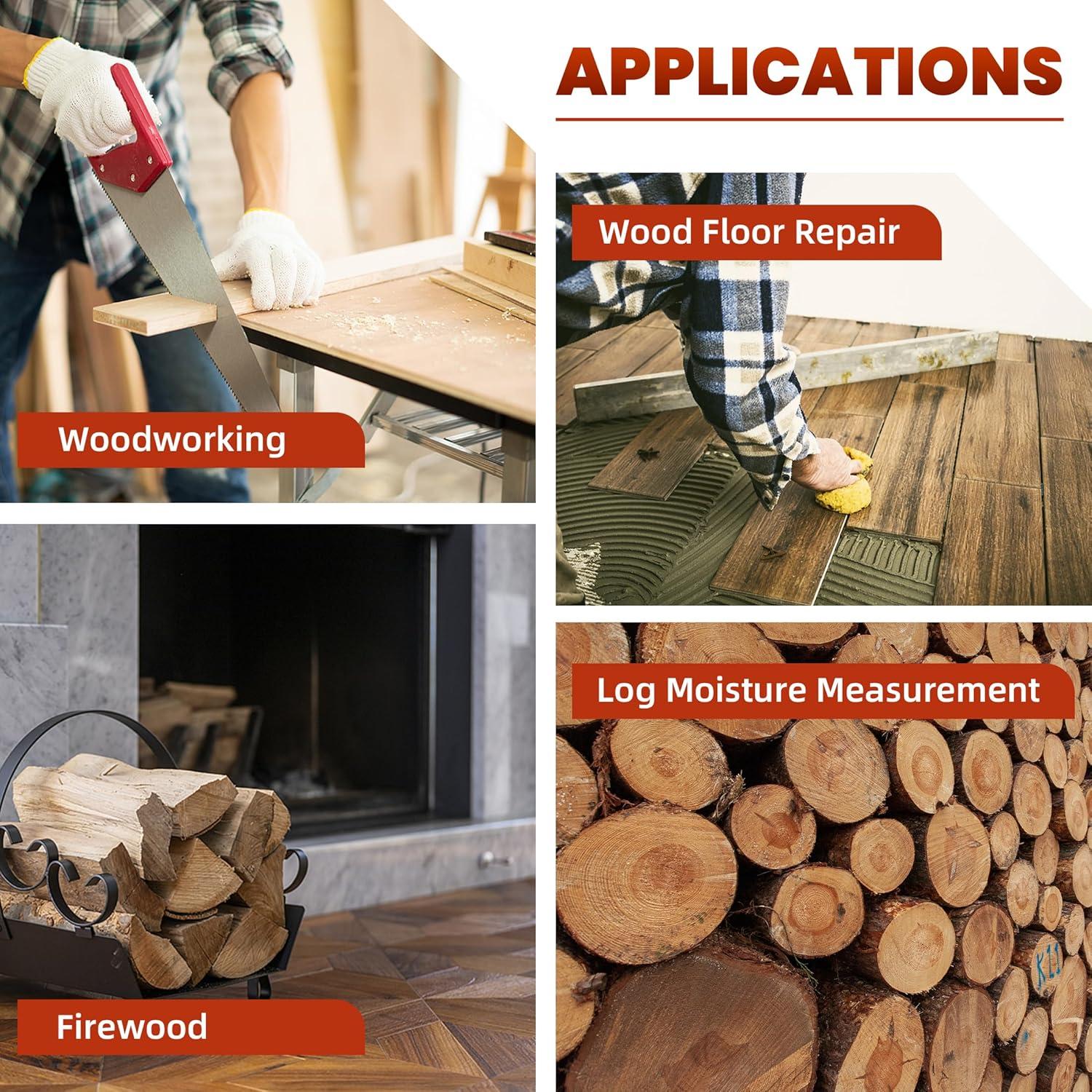 Medidor de Humedad de Madera AMTAST MD814 Digital 5%-40%