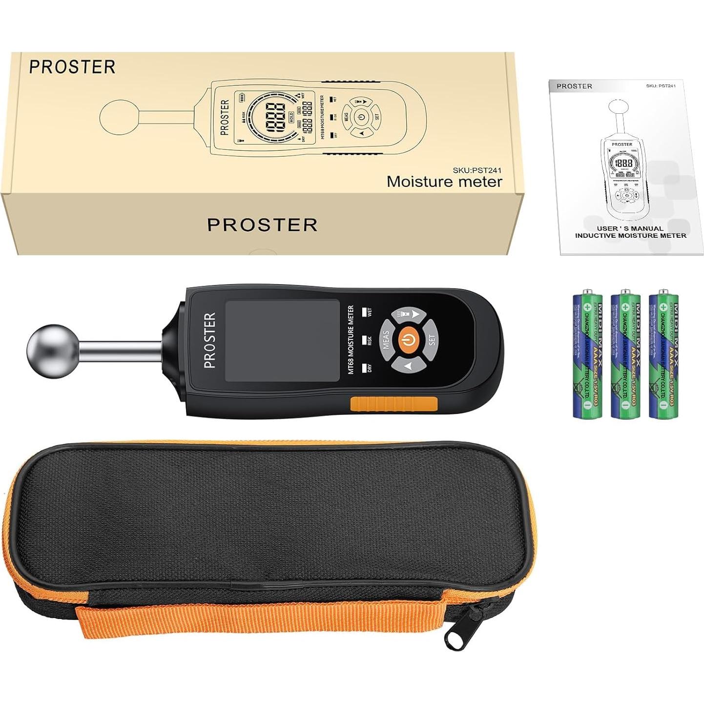 Medidor de Humedad Proster MT68 No Destructivo LCD Color 20-40mm