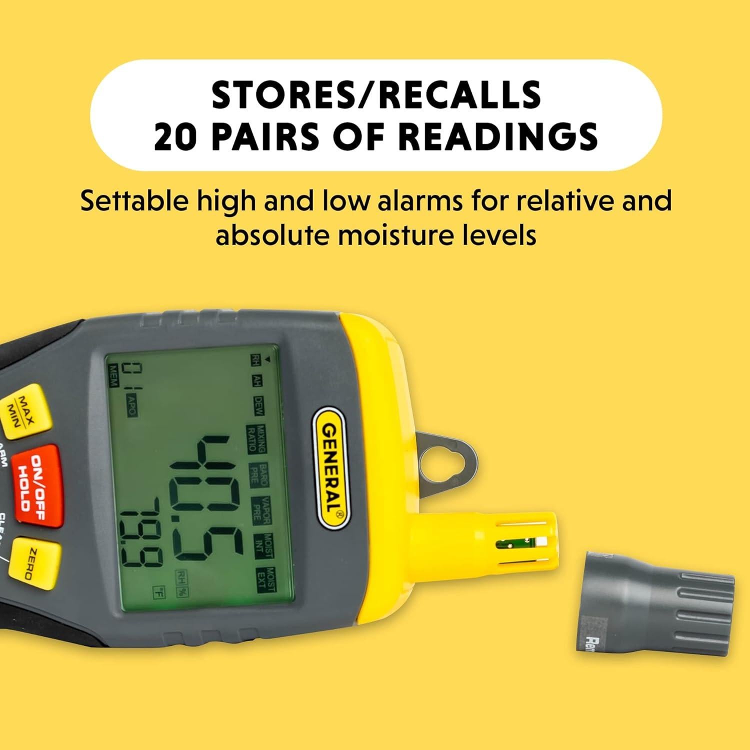 Termo-Higrómetro 9-en-1 Herramientas Generales RHMG650