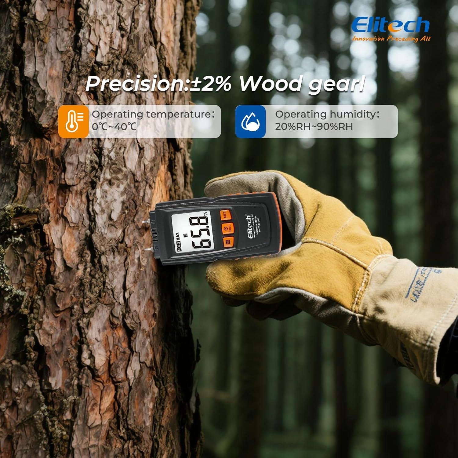 Medidor de Humedad Digital Elitech MOT-270W para Madera y Materiales