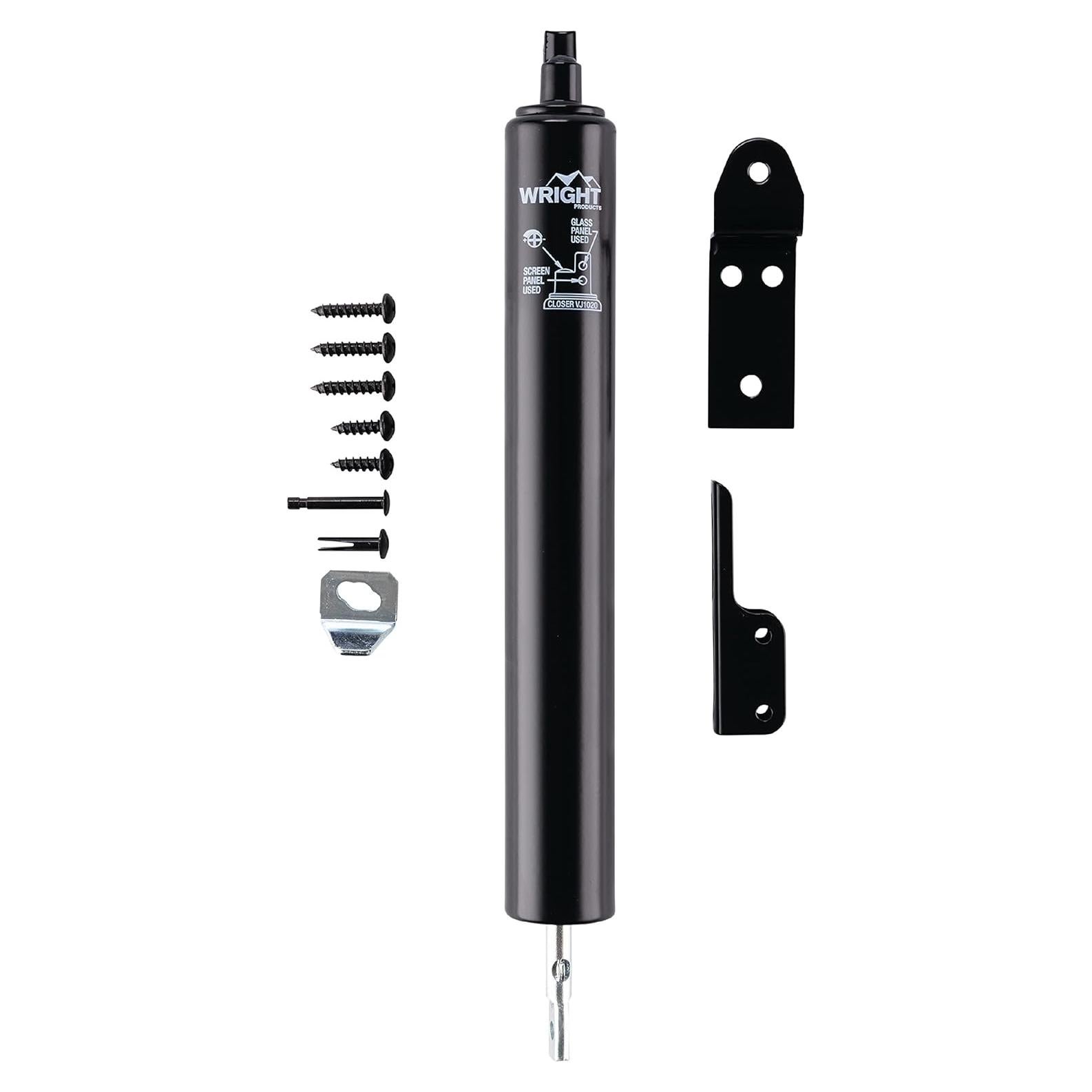 Cerradura Neumática de Puerta de Pantalla Wright Products - Ajustable, Negro