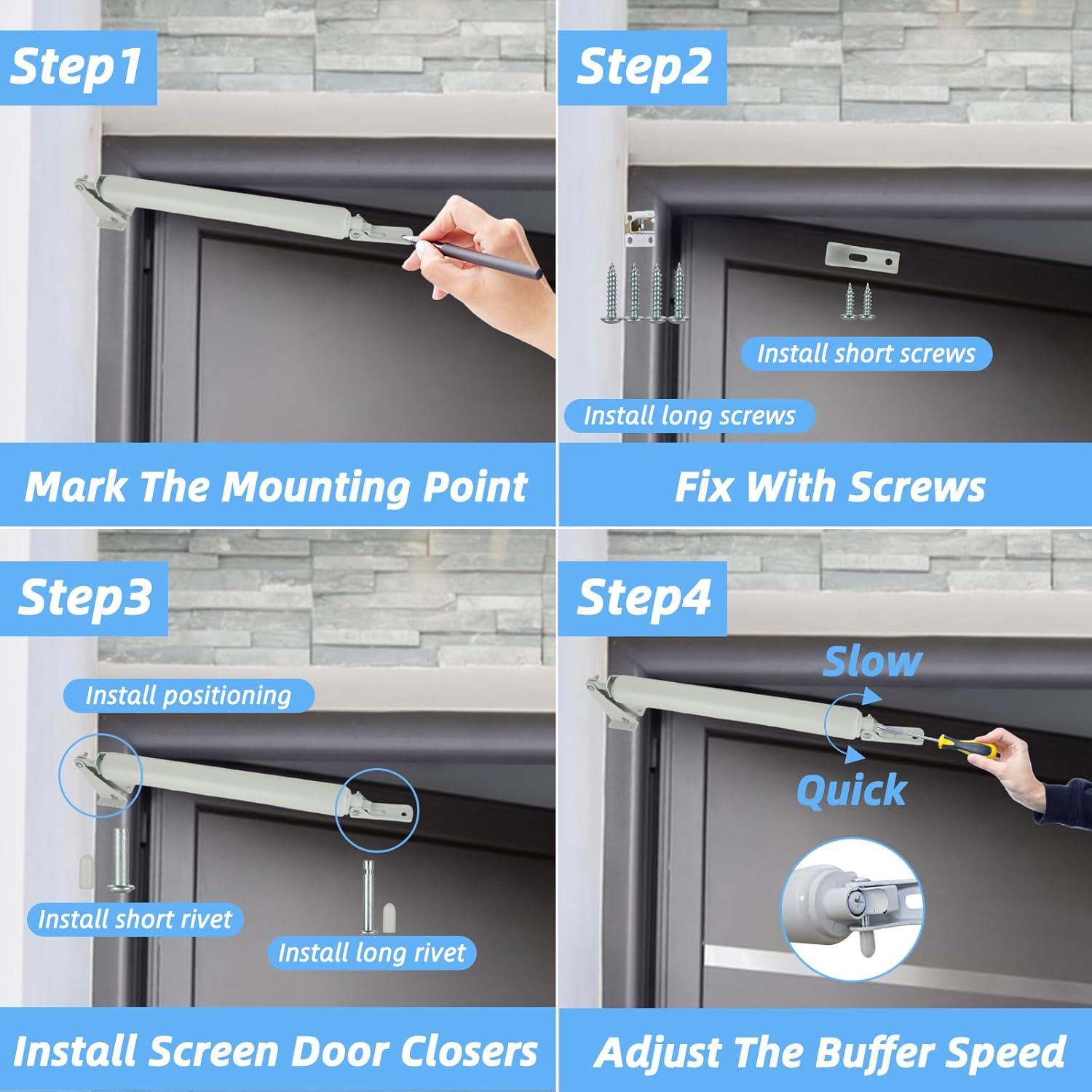 Paquete de 2 Cierres de Puerta de Tormenta WOPPLXY 33.5 cm