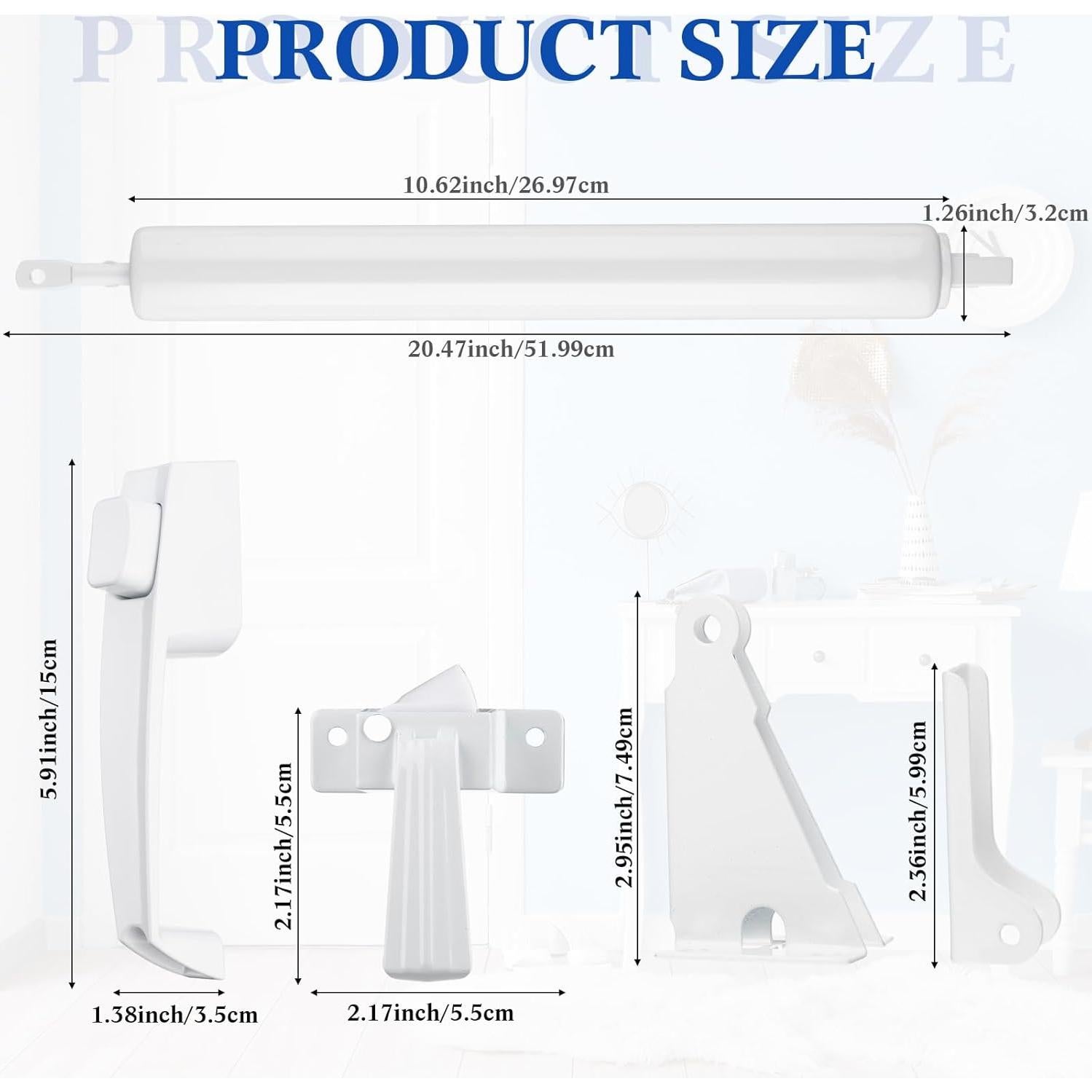 Gisafai Kit de Cierre de Puerta de Tormenta - 2 Juegos, Blanco
