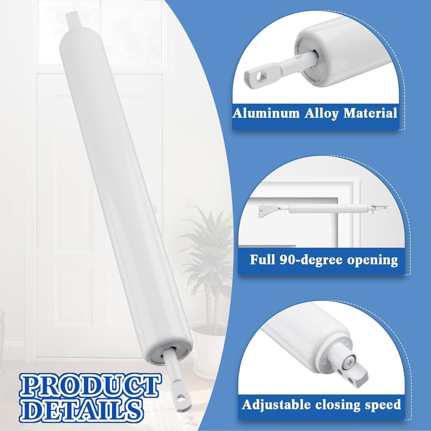 Gisafai Kit de Cierre de Puerta de Tormenta - 2 Juegos, Blanco