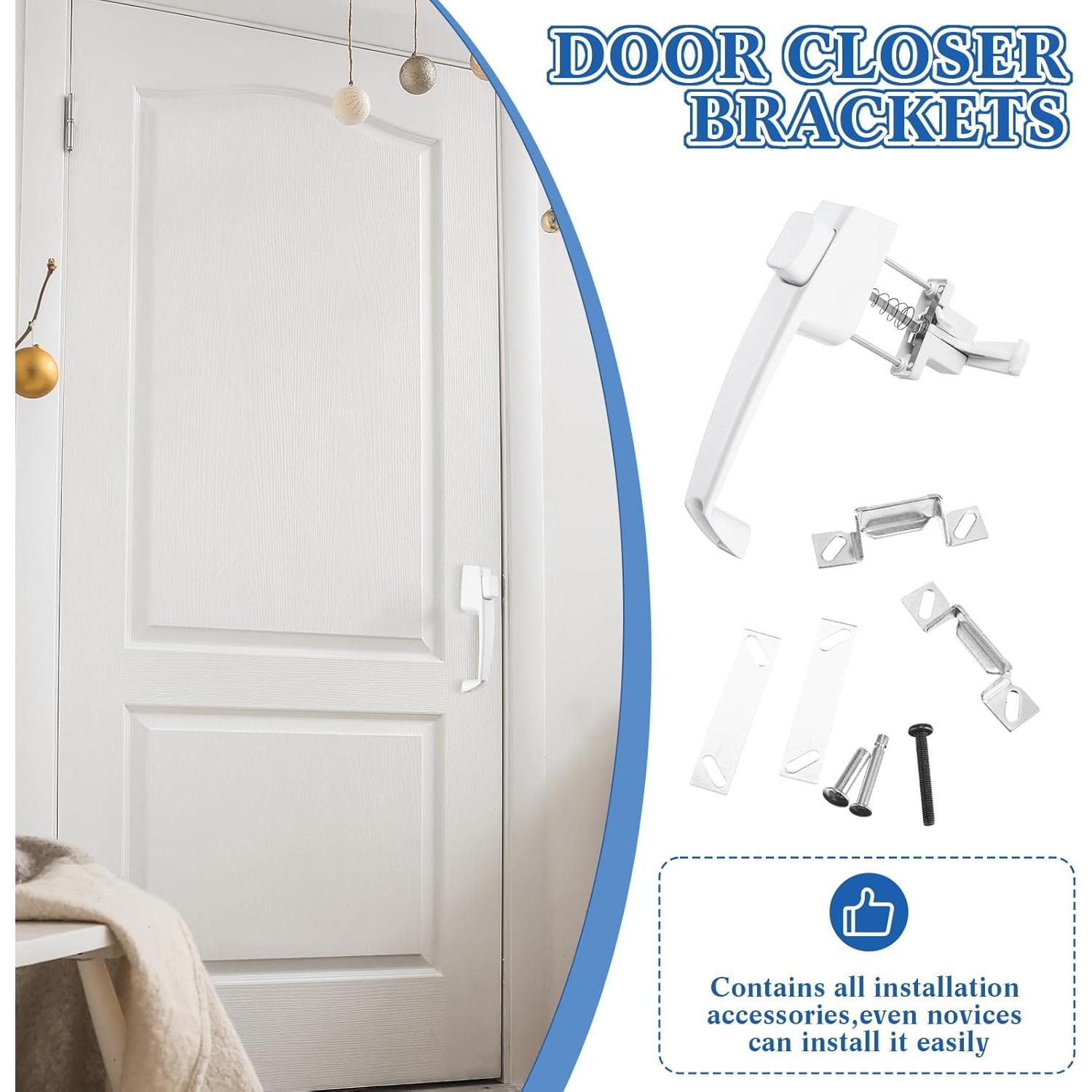 Gisafai Kit de Cierre de Puerta de Tormenta - 2 Juegos, Blanco