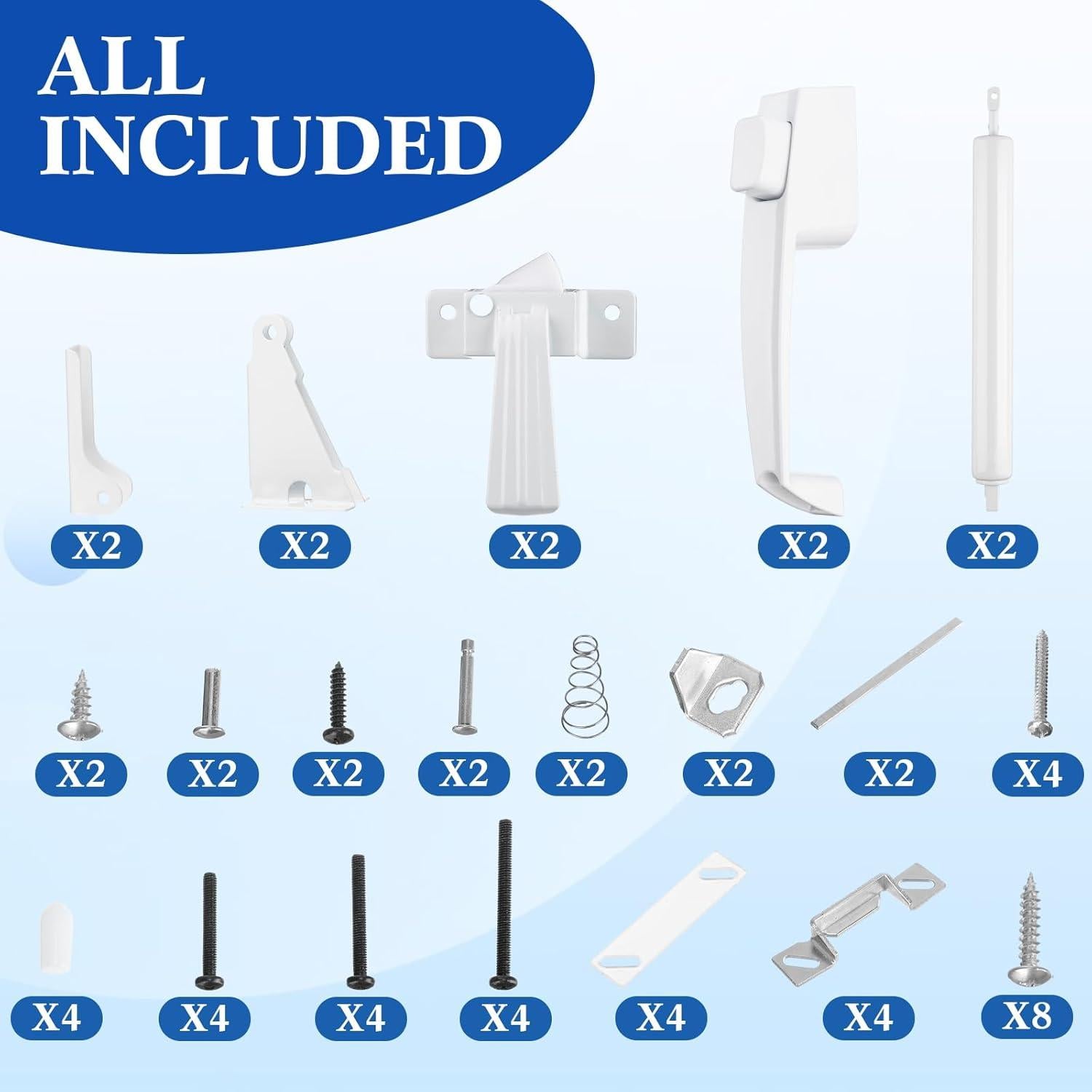 Gisafai Kit de Cierre de Puerta de Tormenta - 2 Juegos, Blanco
