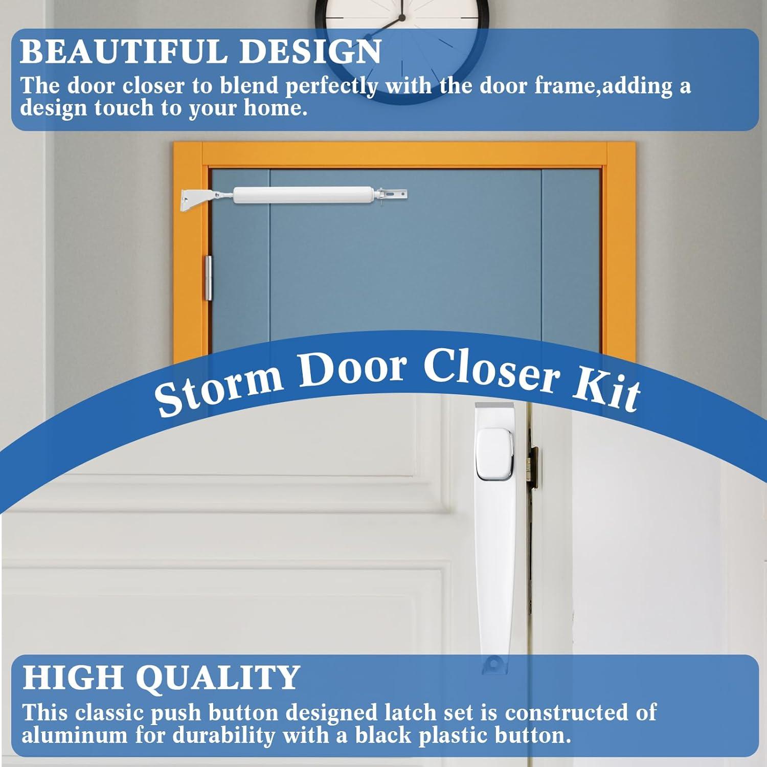 Gisafai Kit de Cierre de Puerta de Tormenta - 2 Juegos, Blanco