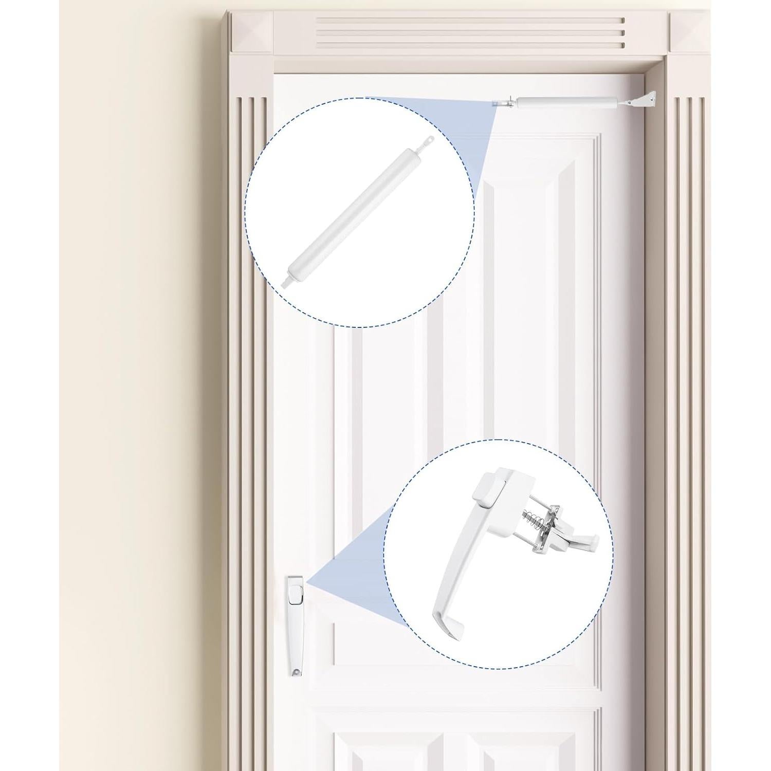 Gisafai Kit de Cierre de Puerta de Tormenta - 2 Juegos, Blanco