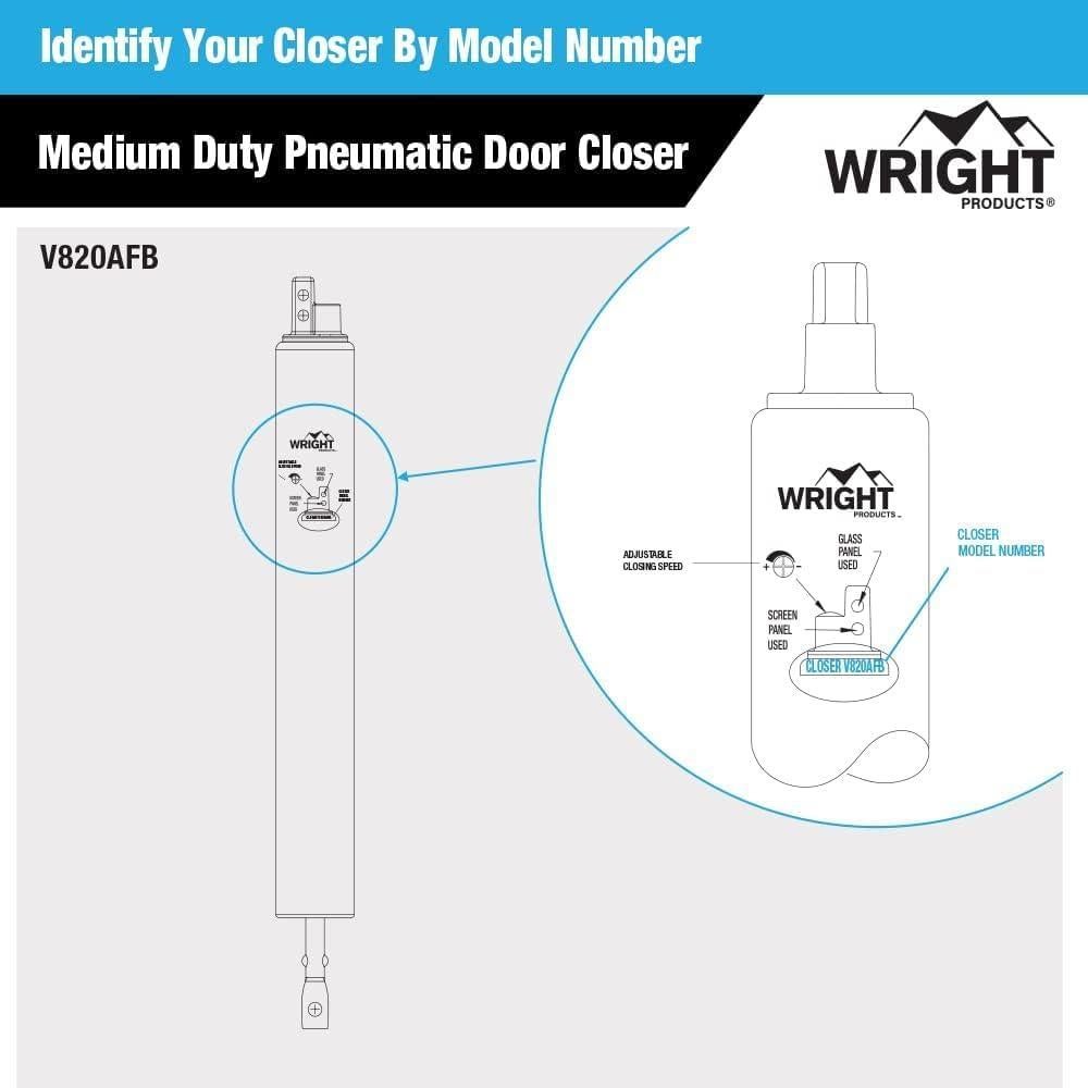 Cerradura Neumática Wright Products V820AFB - Bronce Ajustable