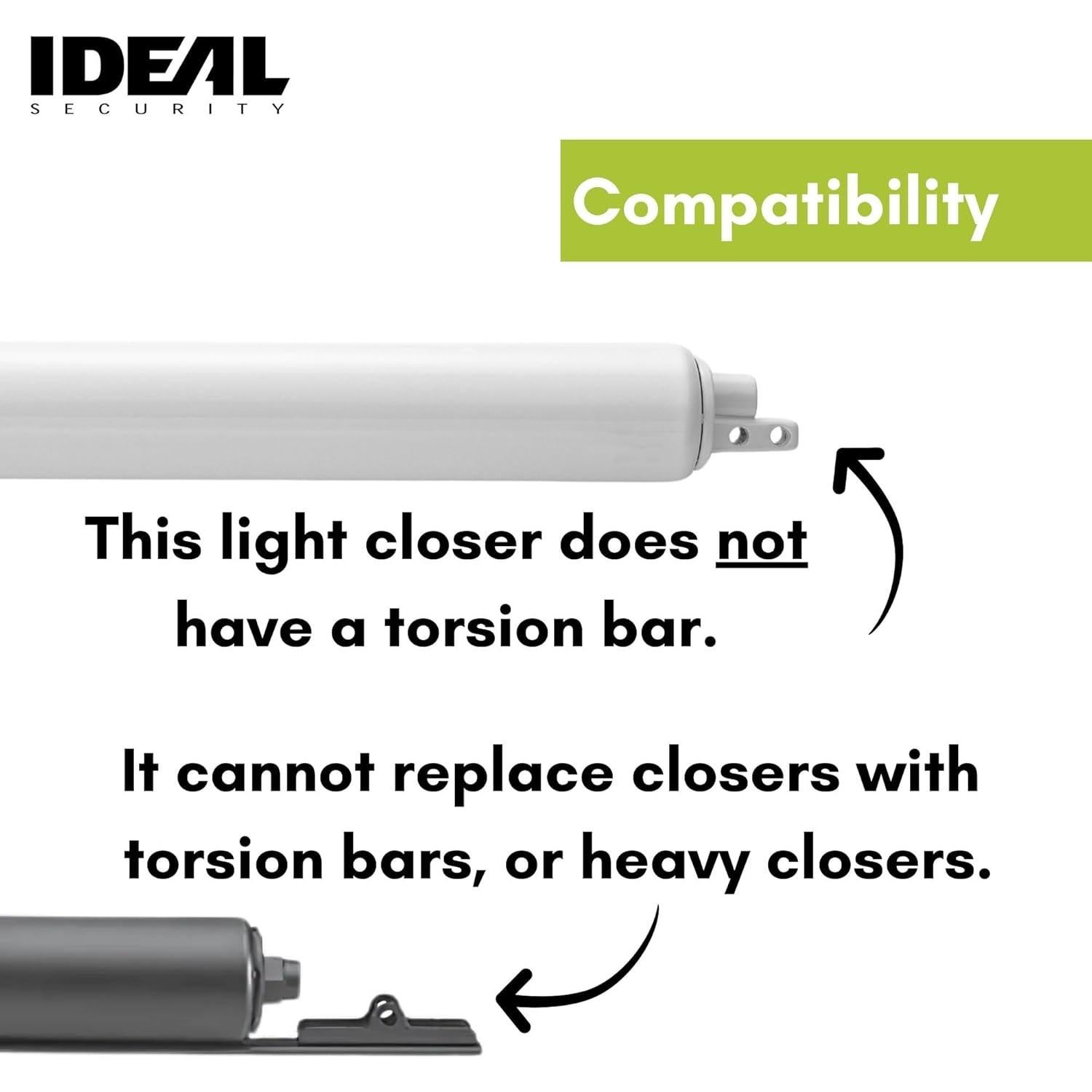 Cerradura Neumática Ideal Security para Puertas de Pantalla Blanca